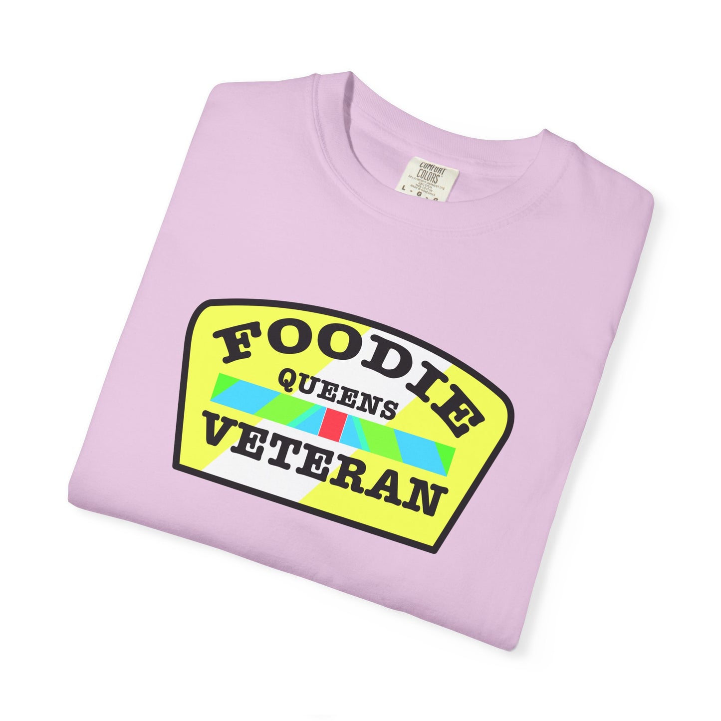 L.O.E.F Foodie Veteran QUEENS Unisex Tee Shirt (Yellow and Black)