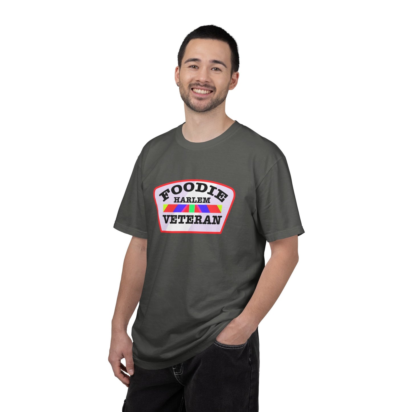 L.O.E.F Foodie Veteran HARLEM Unisex Tee Shirt (Soft Pink)