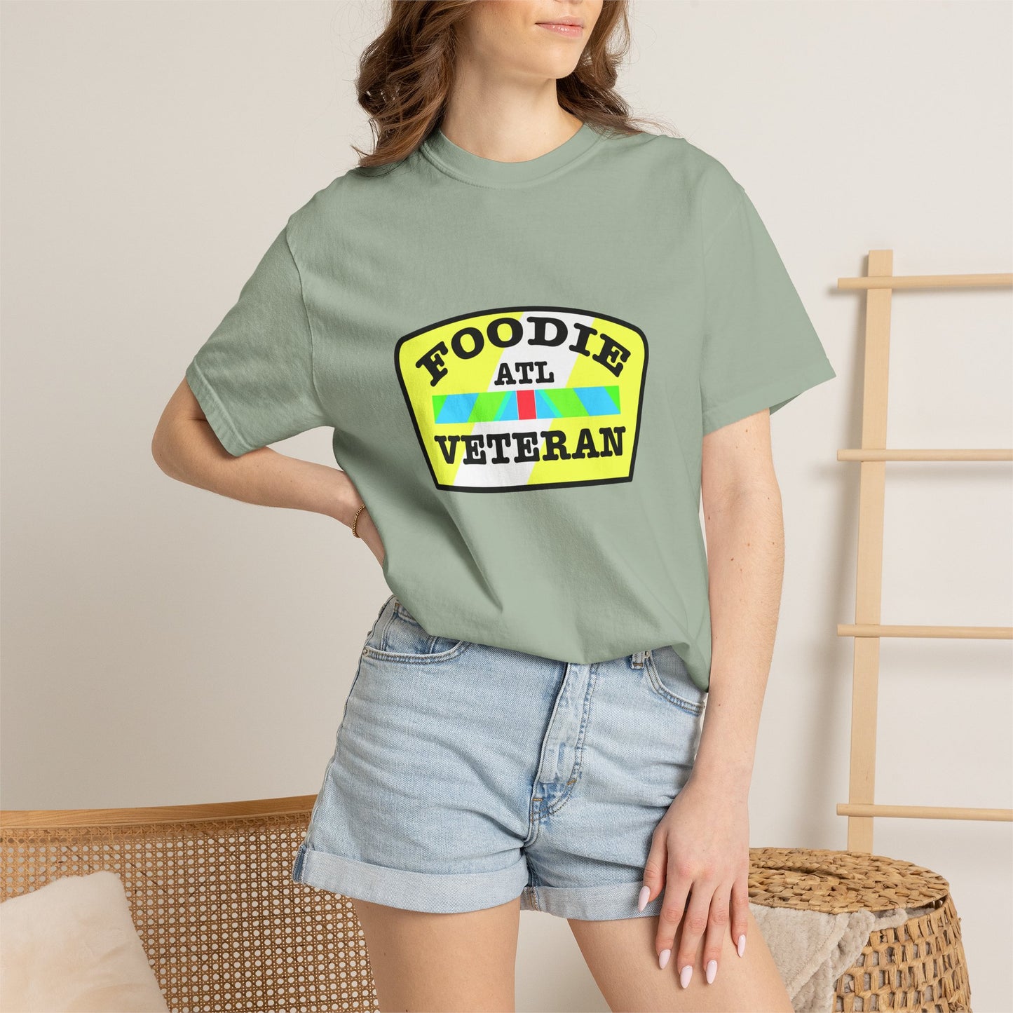 L.O.E.F Foodie Veteran ATL Unisex Tee Shirt (Yellow and Black)