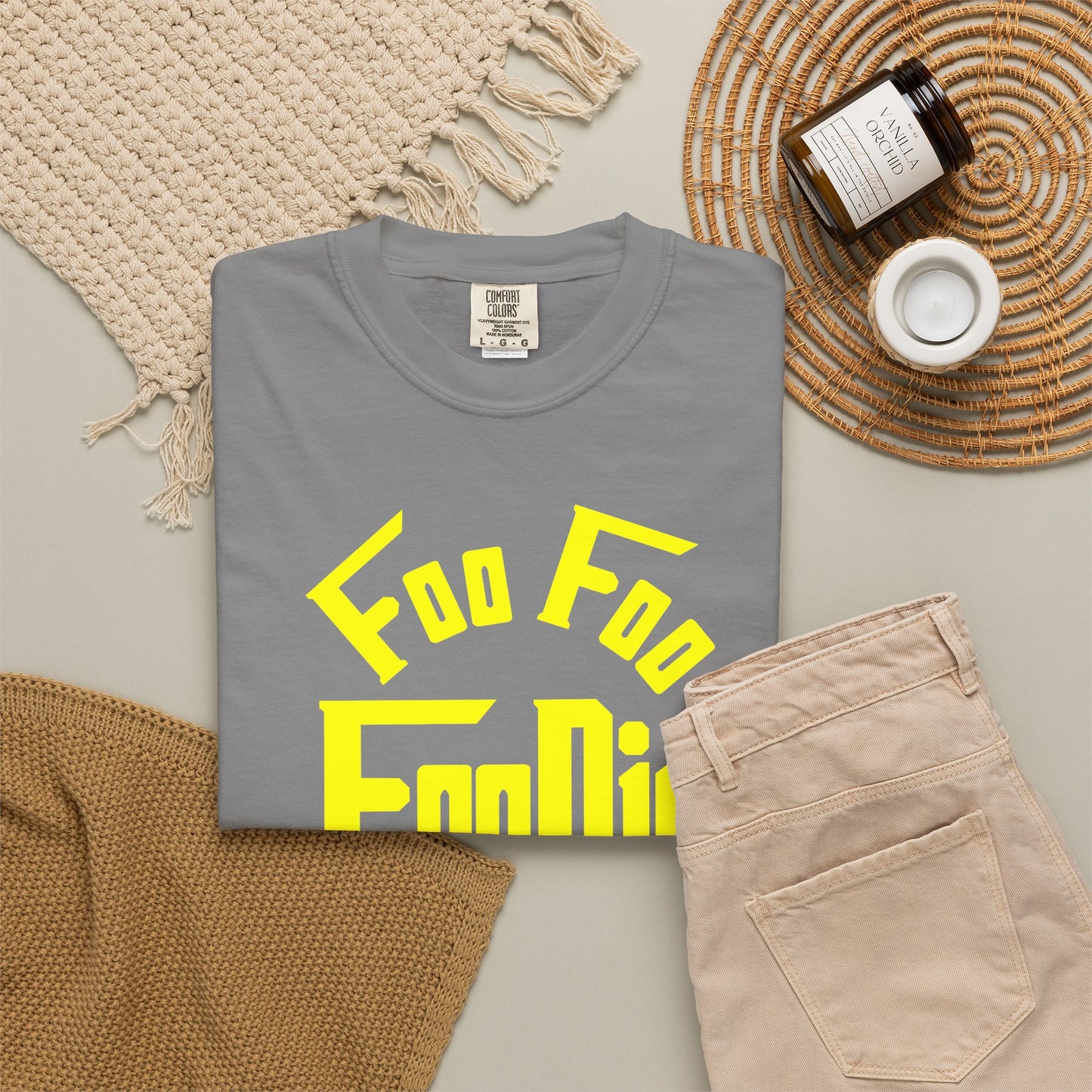 L.O.E.F FOO FOO FOODIE Unisex Tee shirt (Yellow)