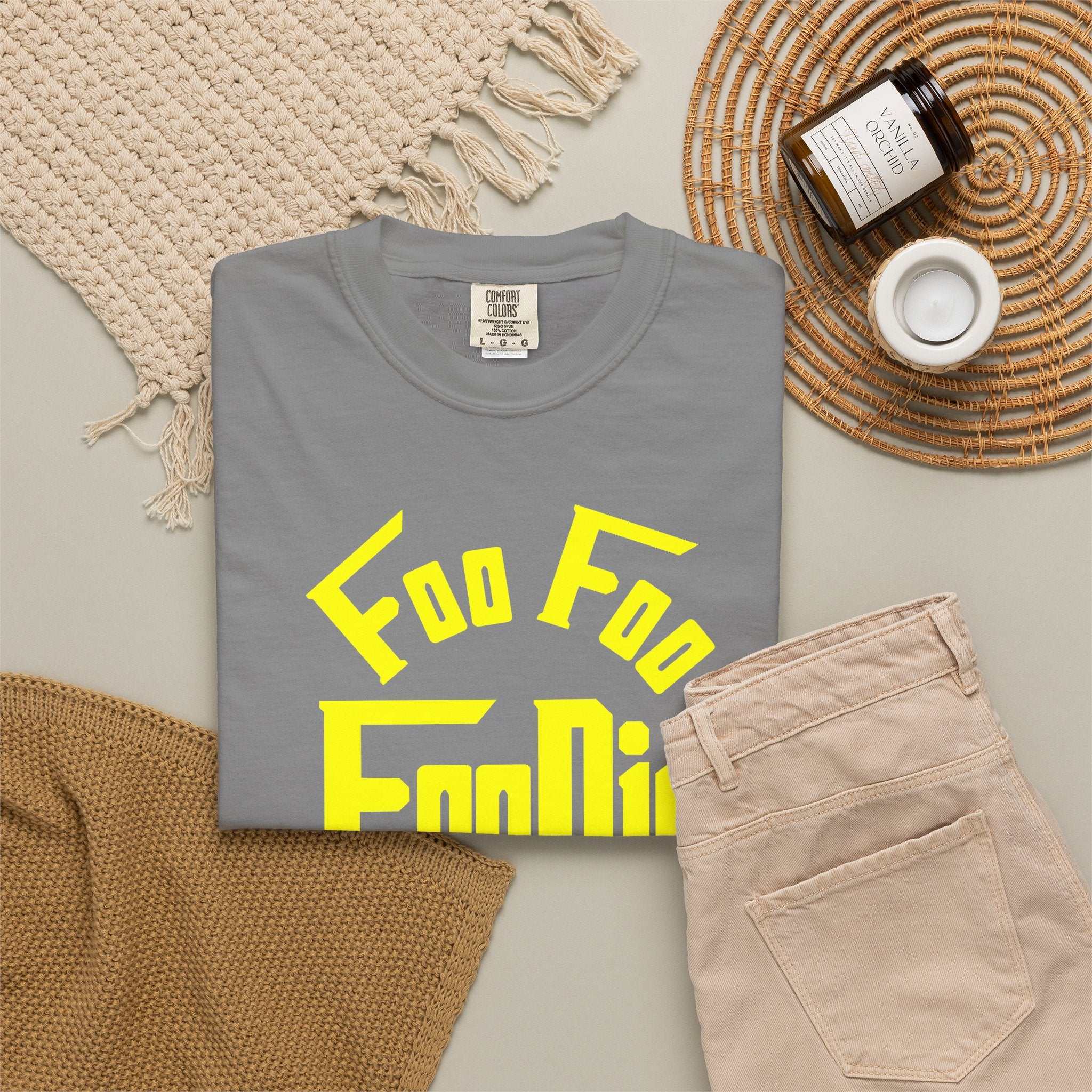 L.O.E.F FOO FOO FOODIE Unisex Tee shirt (Yellow)
