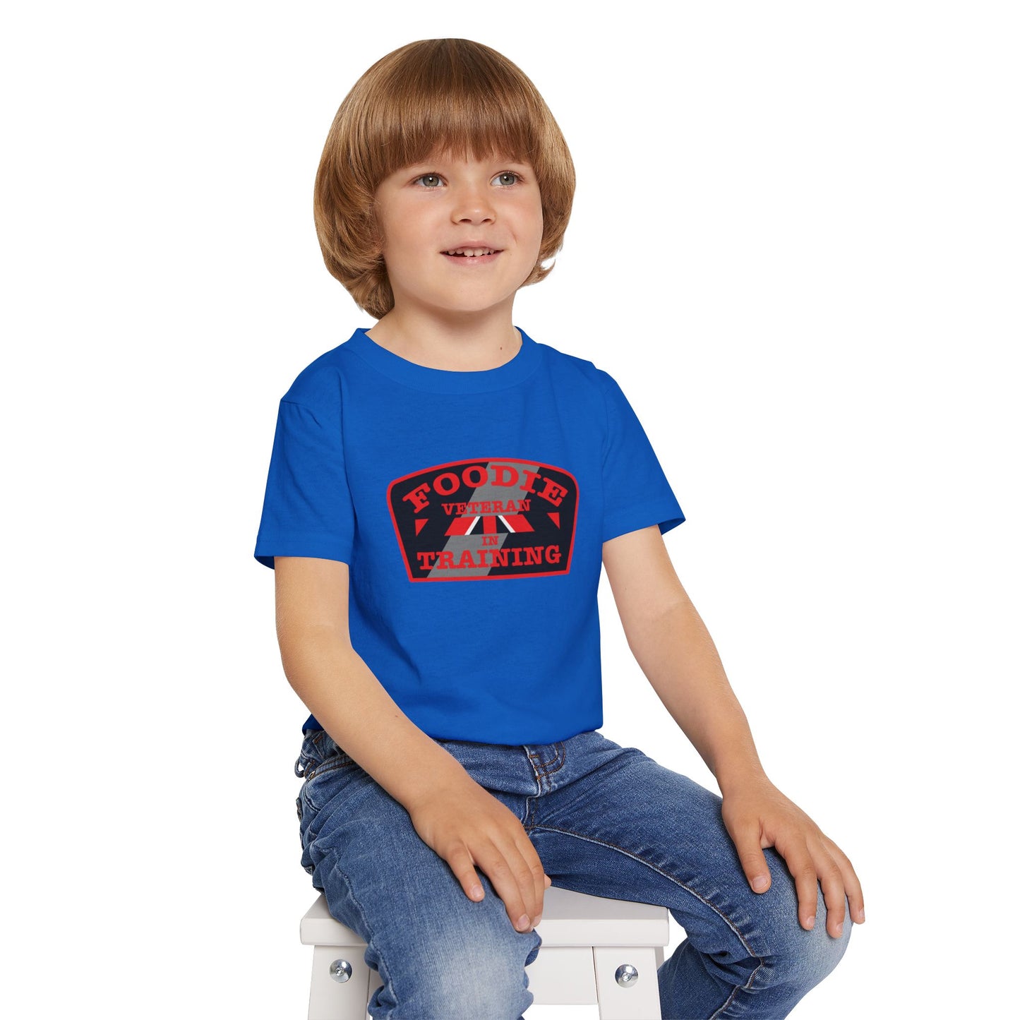 L.O.E.F Foodie Veteran In Training Toddler Tee Shirt (Red)