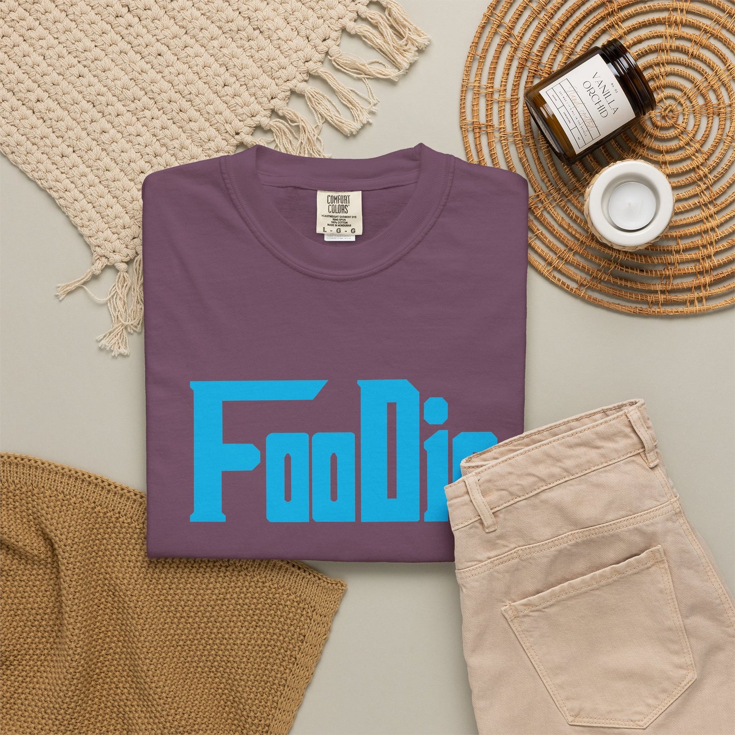 L.O.E.F Foodie Unisex Tee Shirt (Sky Blue)