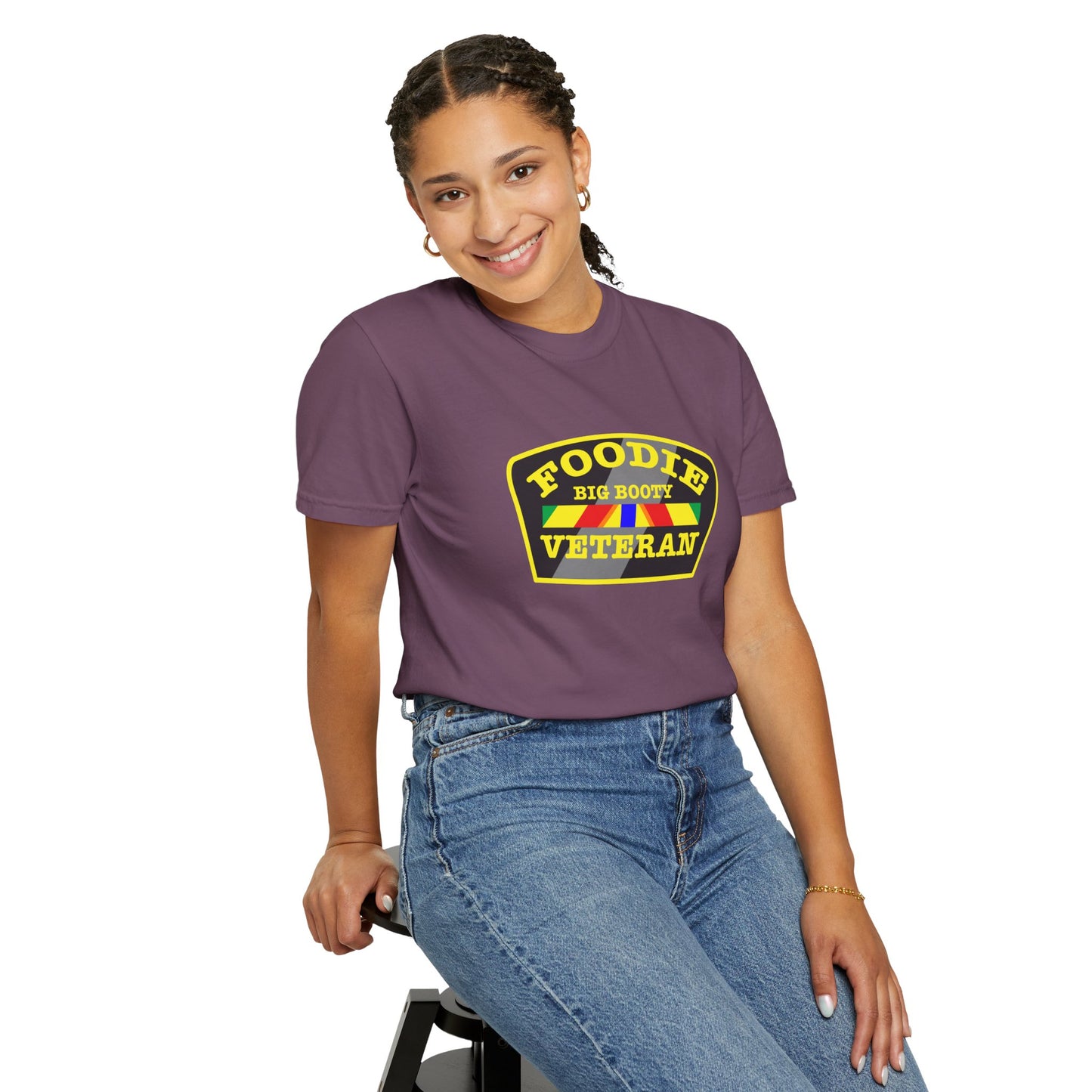 L.O.E.F Foodie Veteran BIG BOOTY Unisex Tee Shirt (Yellow)
