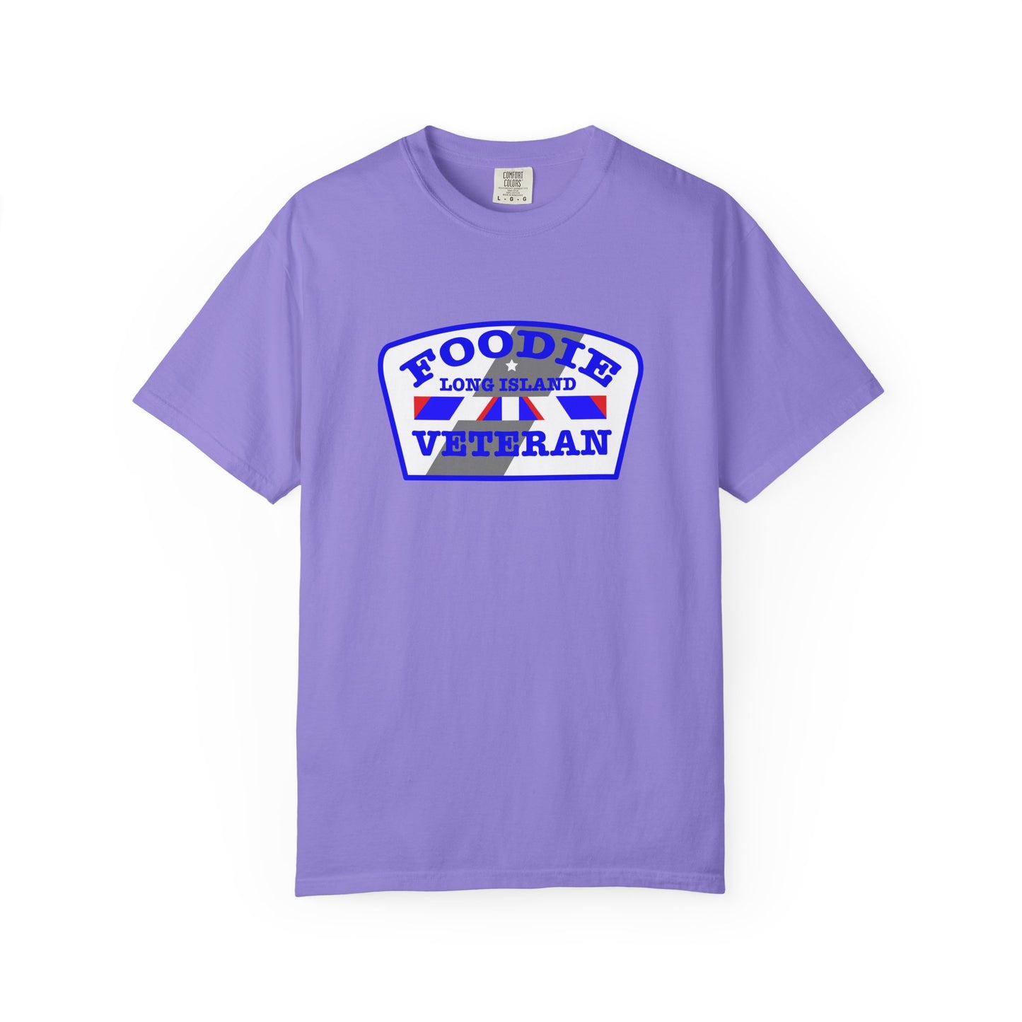L.O.E.F Foodie Veteran Long Island Unisex Tee Shirt (Blue)