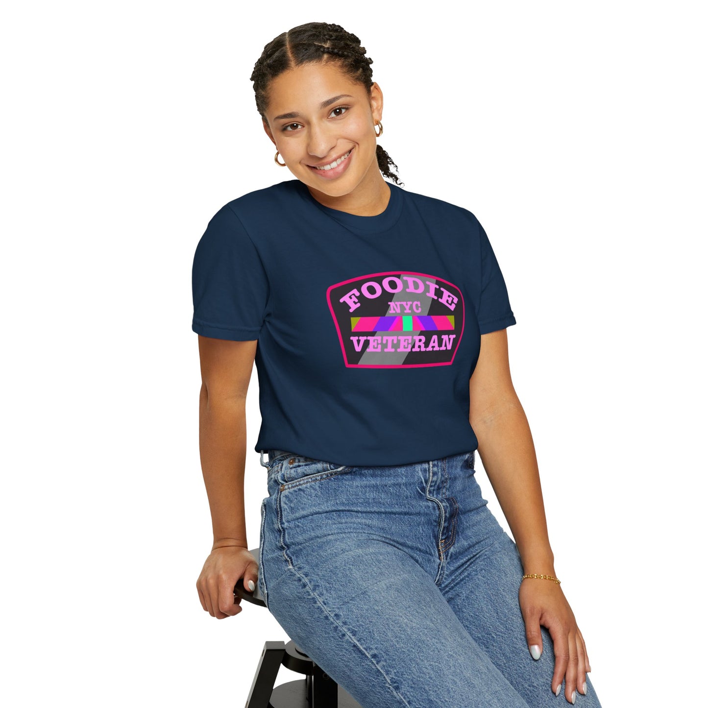 L.O.E.F Foodie Veteran NYC Unisex Tee Shirt (Pink)