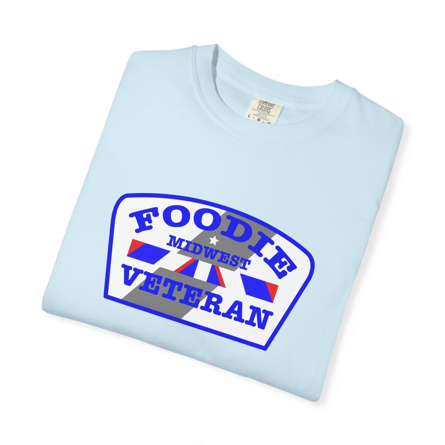L.O.E.F Foodie Veteran MIDWEST Unisex Tee Shirt (Blue)