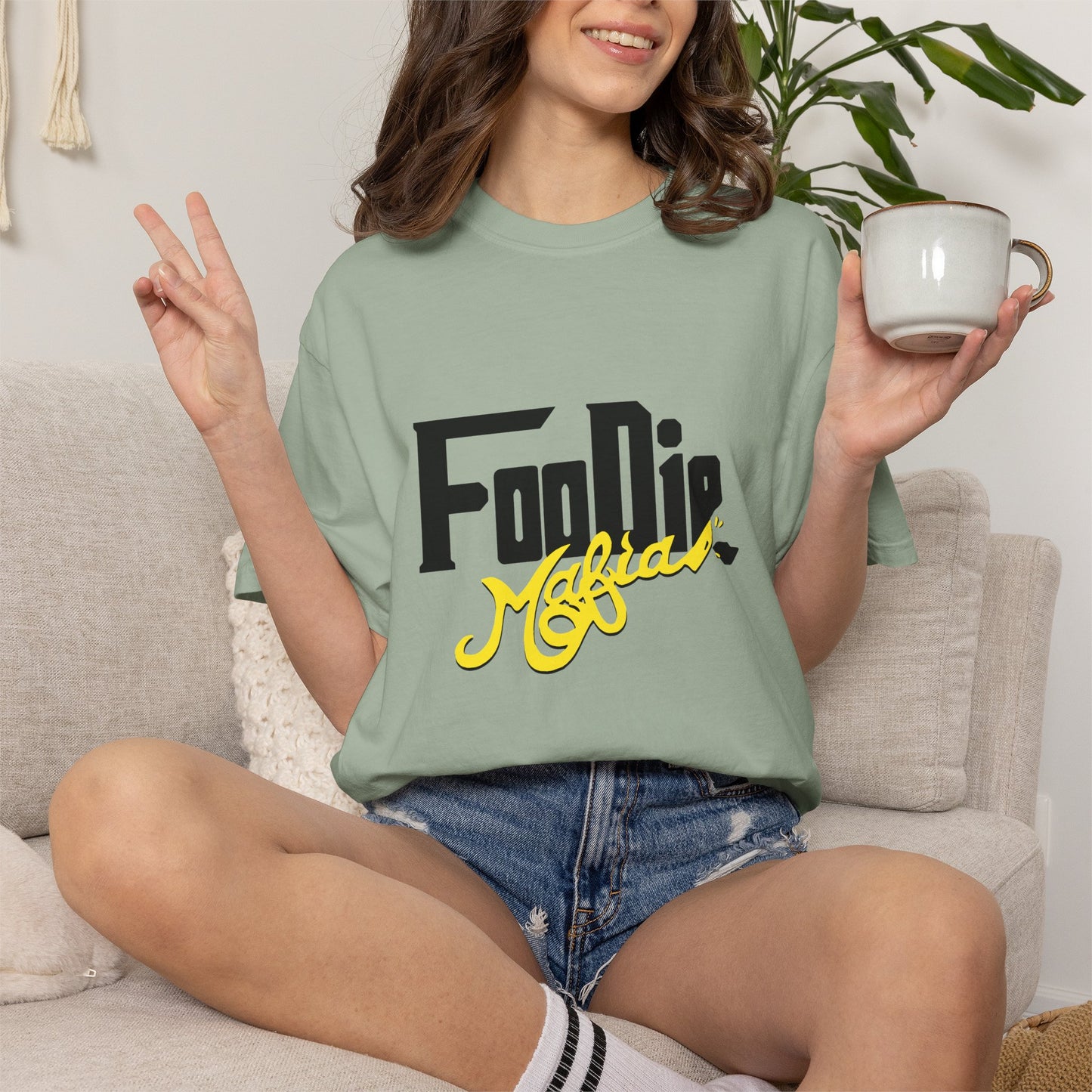 L.O.E.F Foodie Mafia Unisex Tee shirt (Bright Yellow)