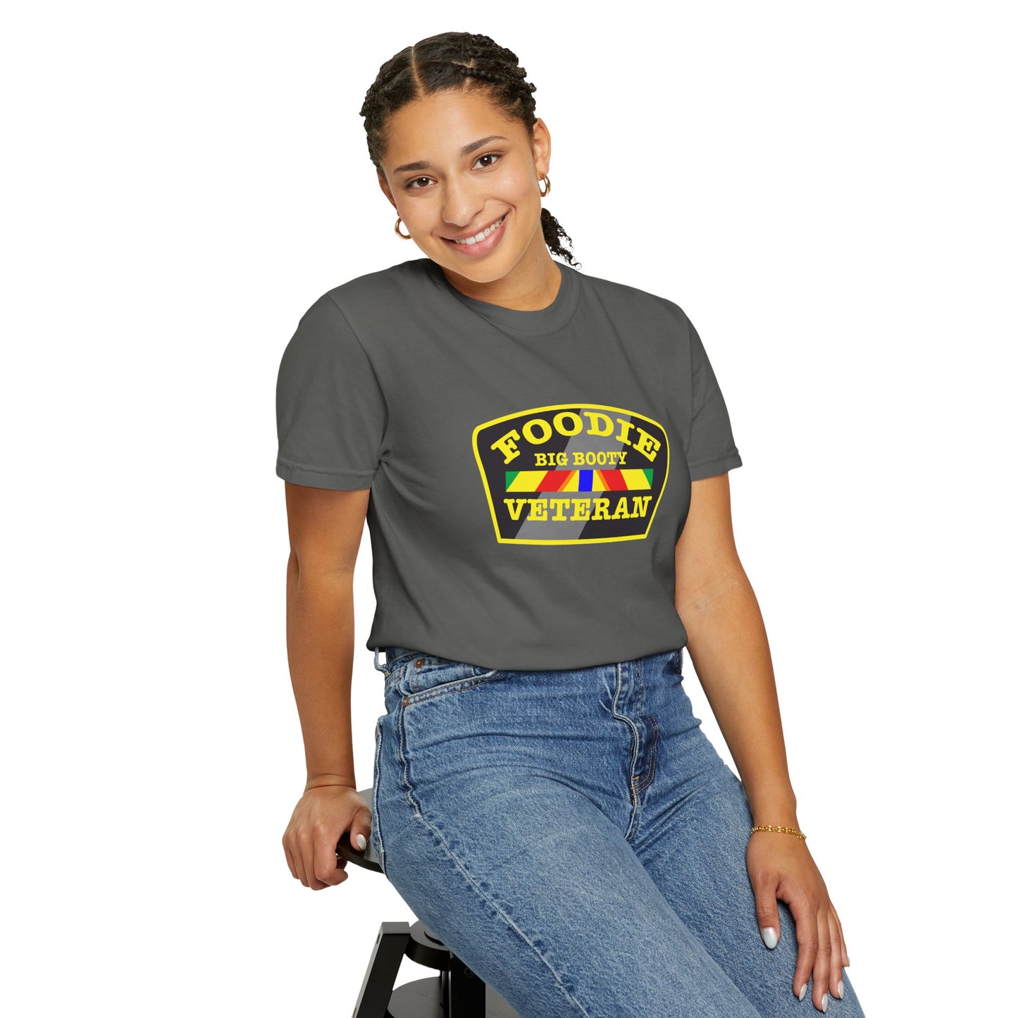L.O.E.F Foodie Veteran BIG BOOTY Unisex Tee Shirt (Yellow)