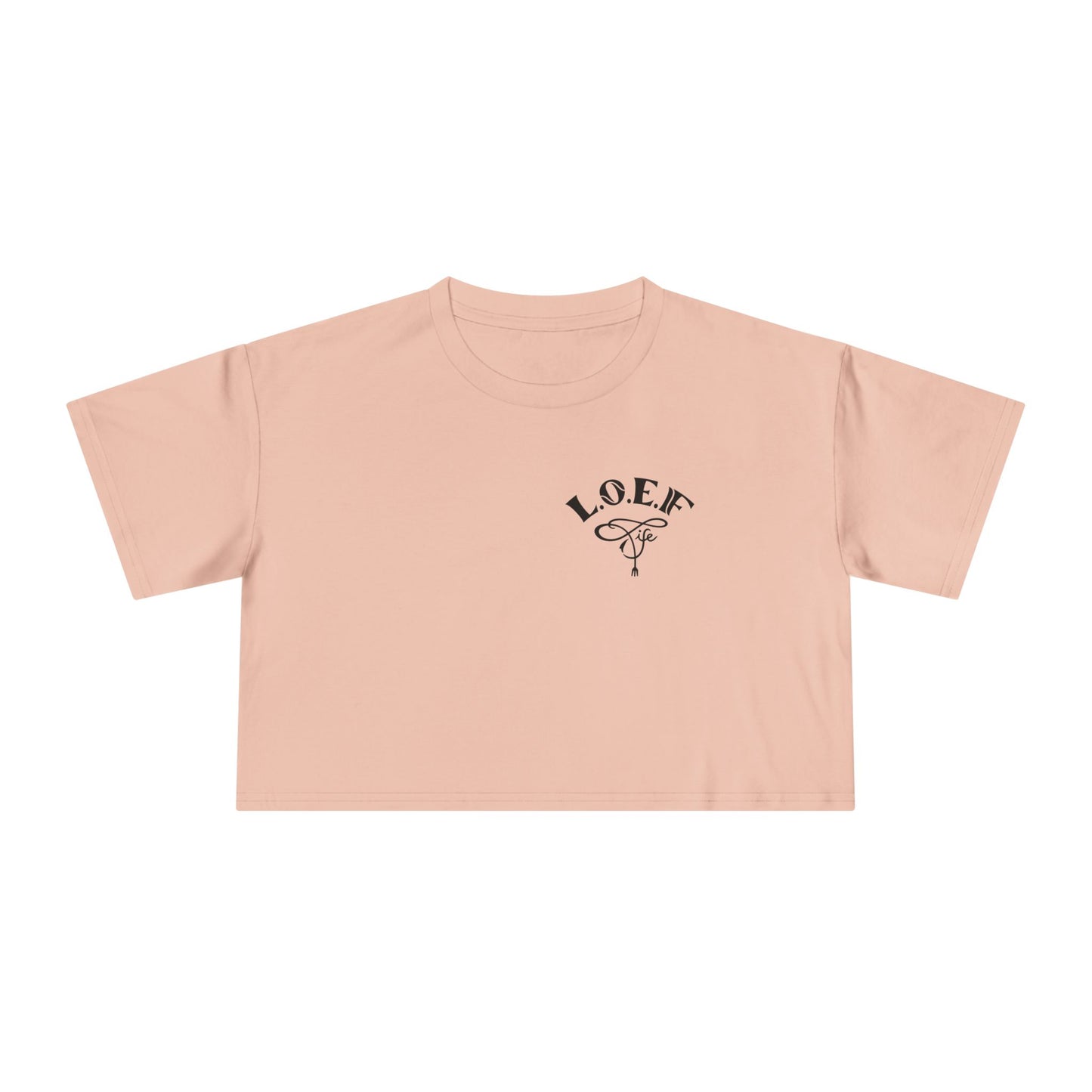 L.O.E.F Foodie 4Life Vegan Crop Tee (Rust)