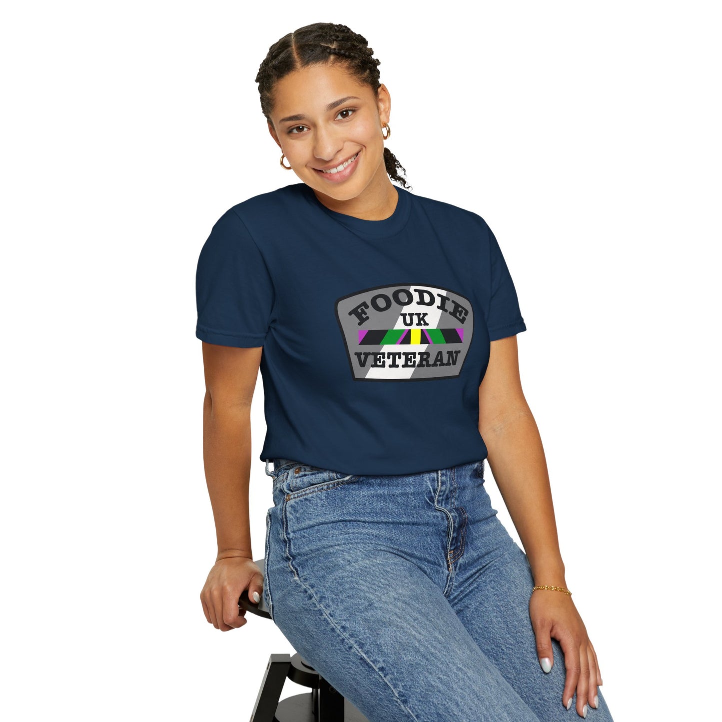 L.O.E.F Foodie Veteran UK Unisex Tee Shirt (Gray)