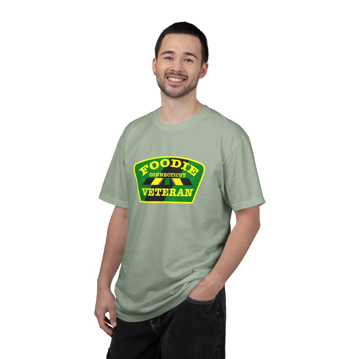L.O.E.F Foodie Veteran CONNECTICUT Unisex Tee Shirt (Yellow)