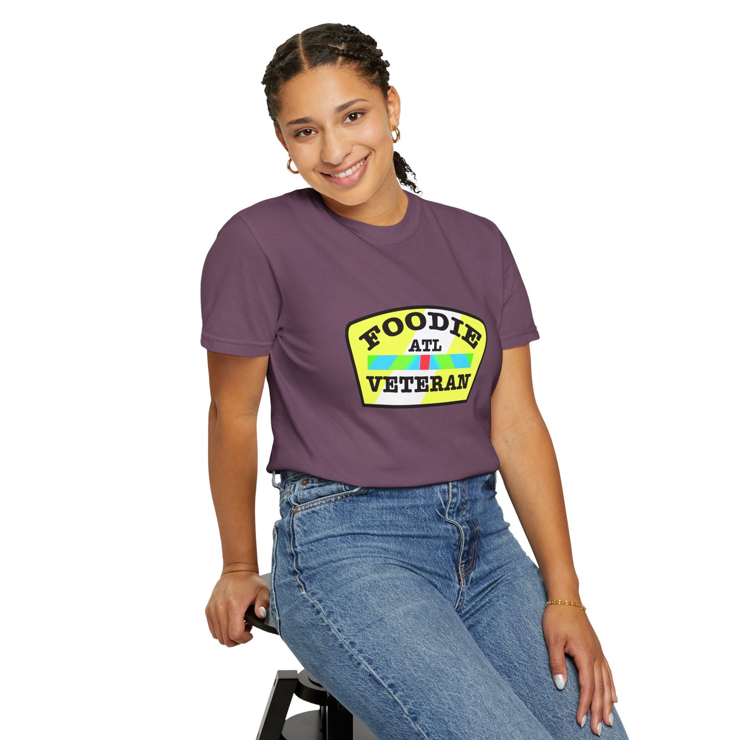 L.O.E.F Foodie Veteran ATL Unisex Tee Shirt (Yellow and Black)