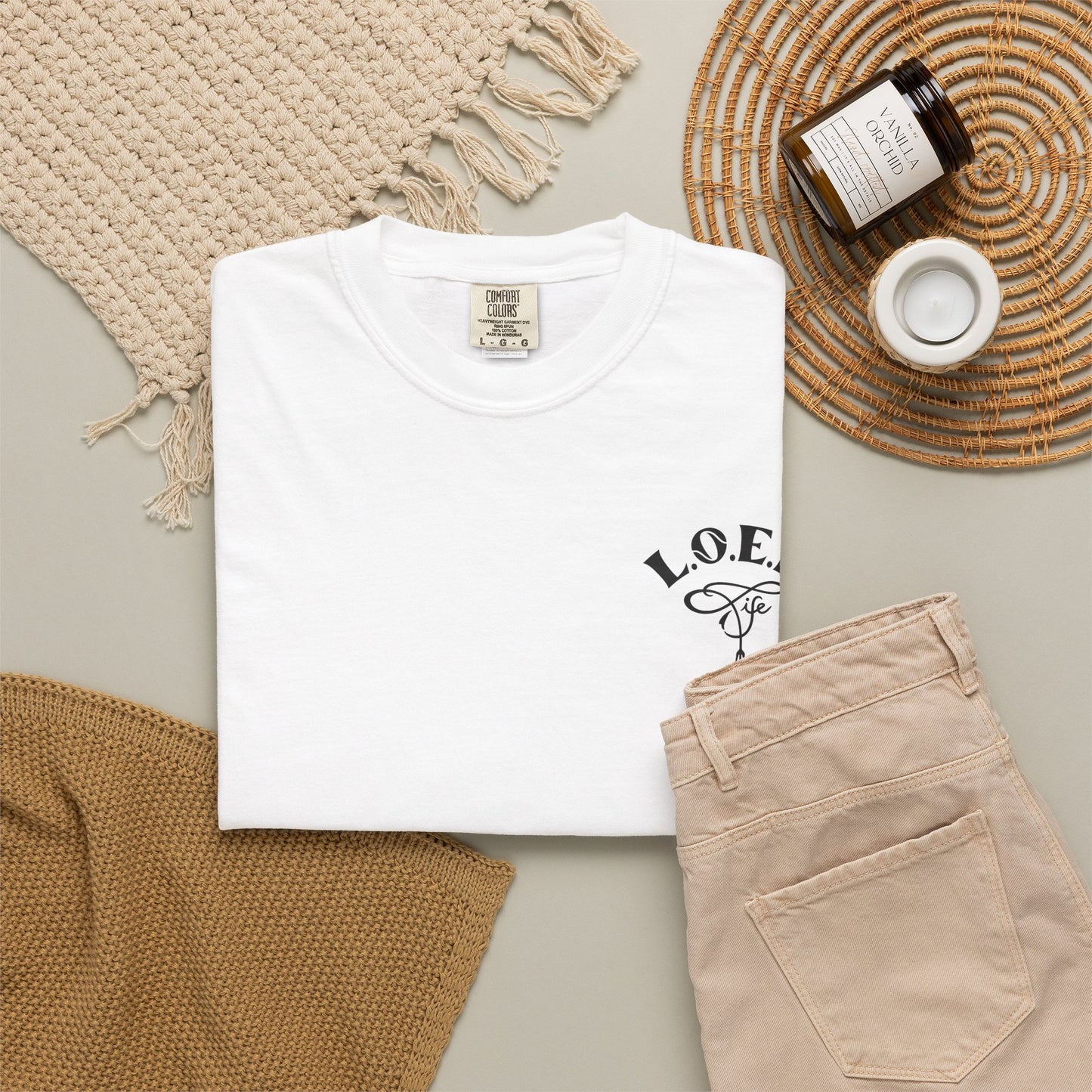 L.O.E.F LIFESTYLE OF EVERYDAY FOODIES Unisex Tee Shirt (Black)
