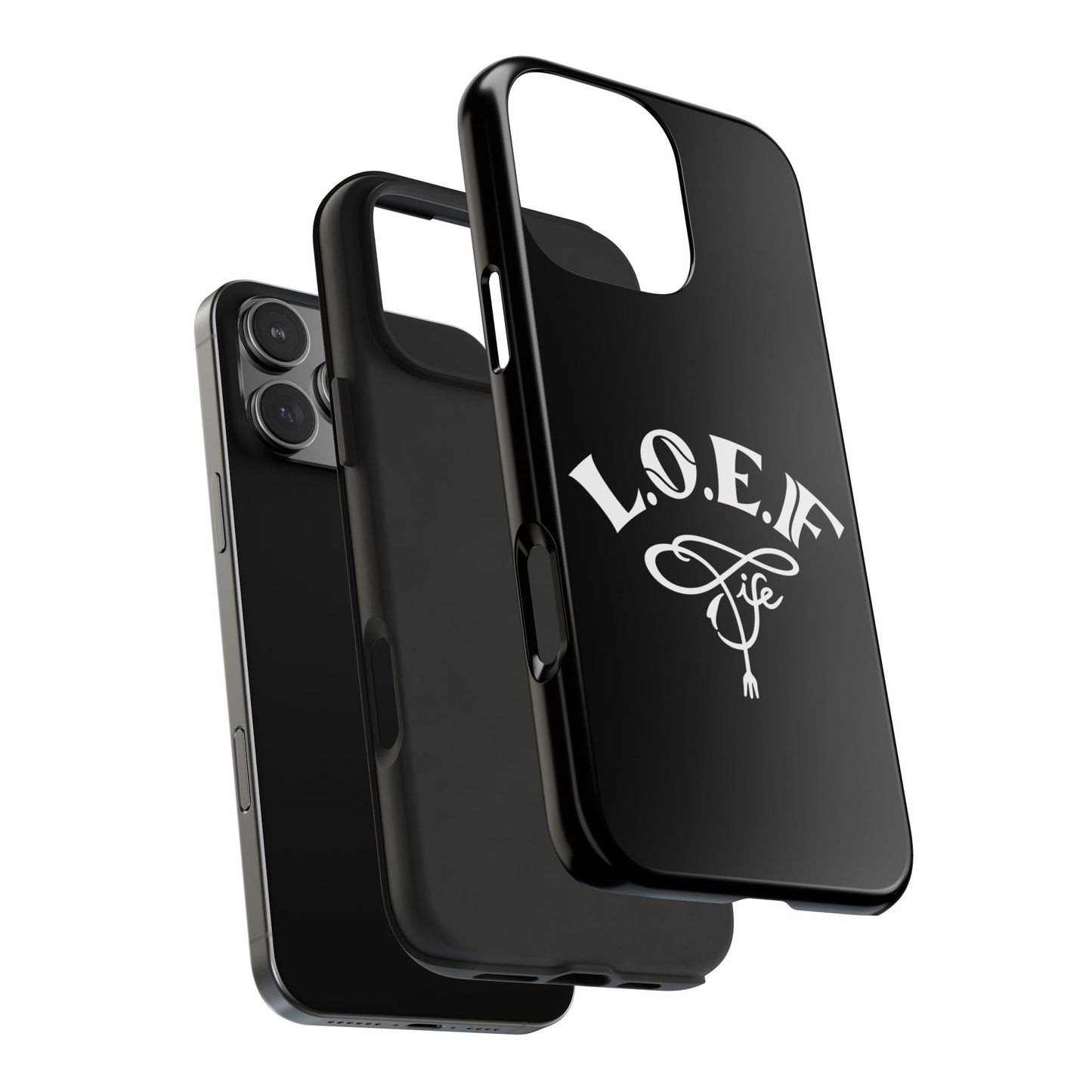 L.O.E.F Black Glossy Protective Phone Case