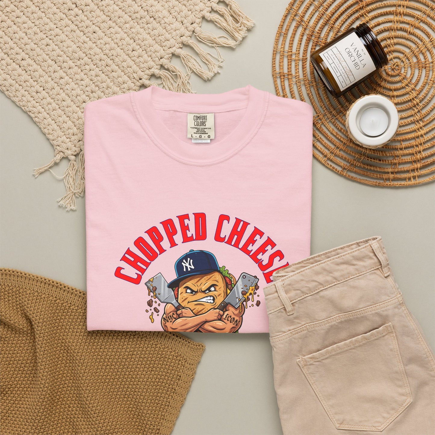 L.O.E.F Mafia Chopped Cheese Unisex Tee Shirt (Red)
