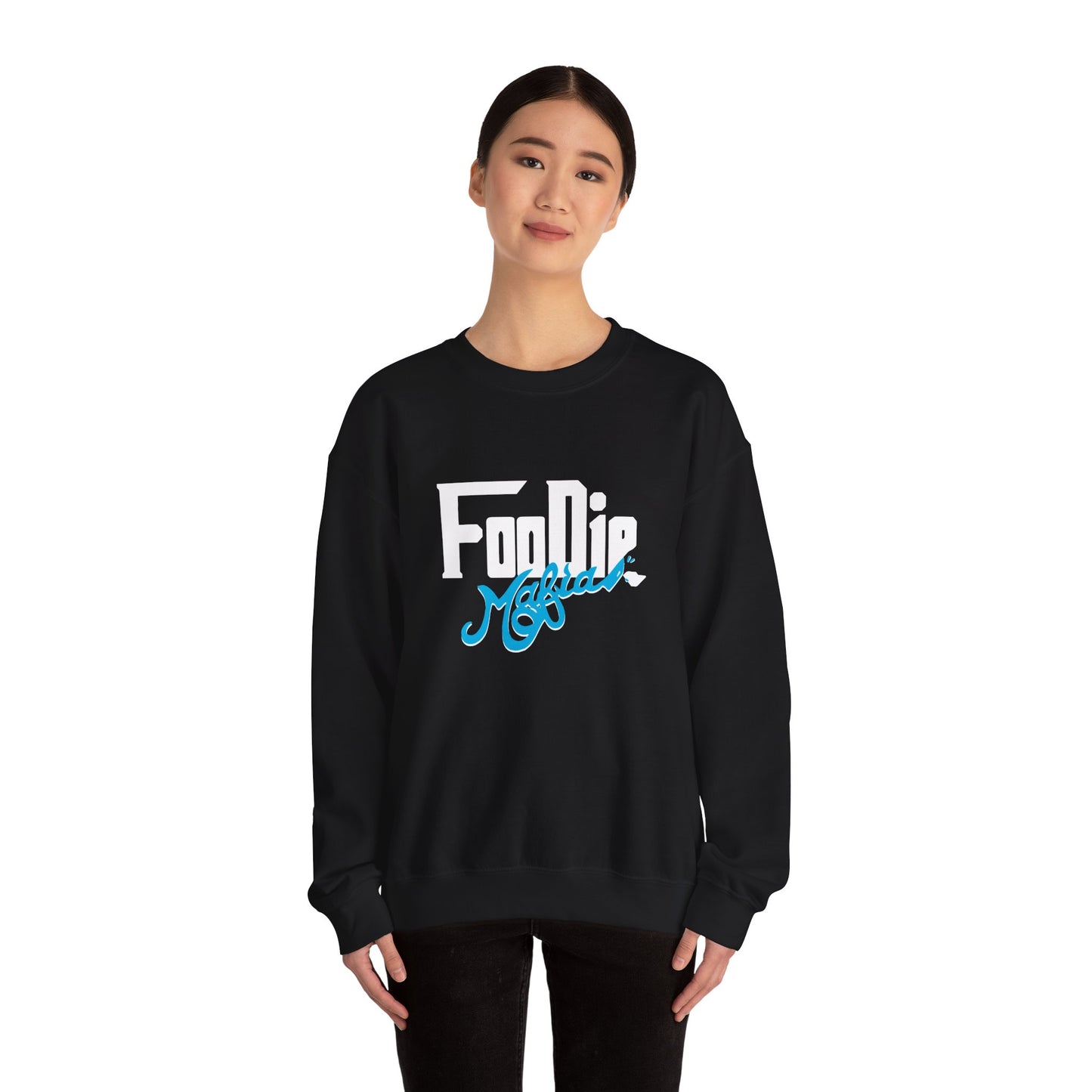 L.O.E.F White Foodie Mafia Unisex Sweatshirt (Apricot)