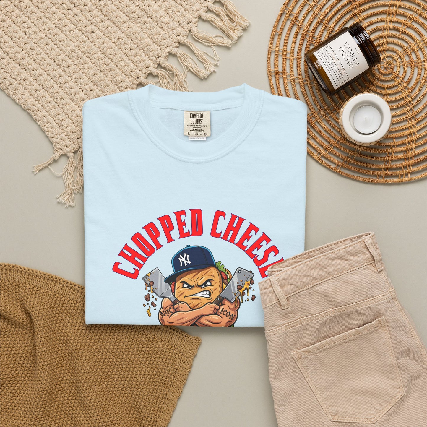 L.O.E.F Mafia Chopped Cheese Unisex Tee Shirt (Red)