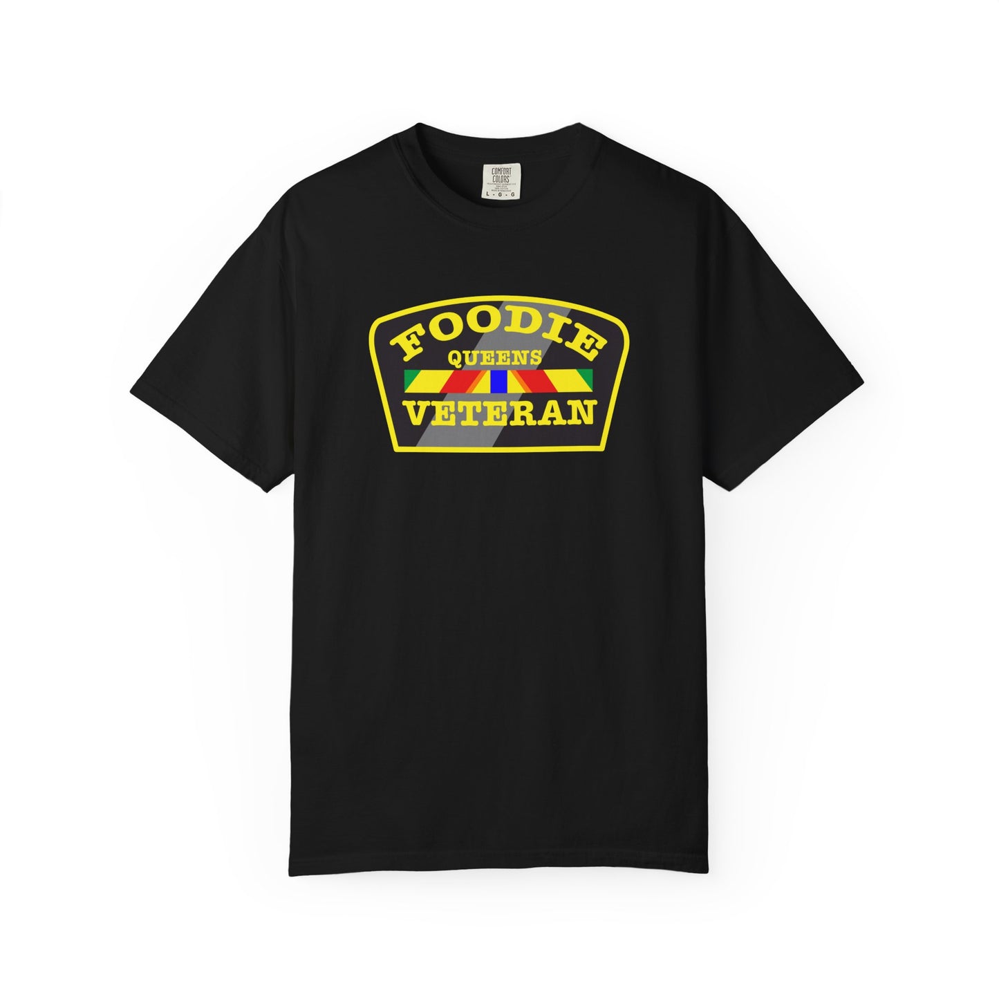 L.O.E.F Foodie Veteran QUEENS Unisex Tee Shirt (Yellow)