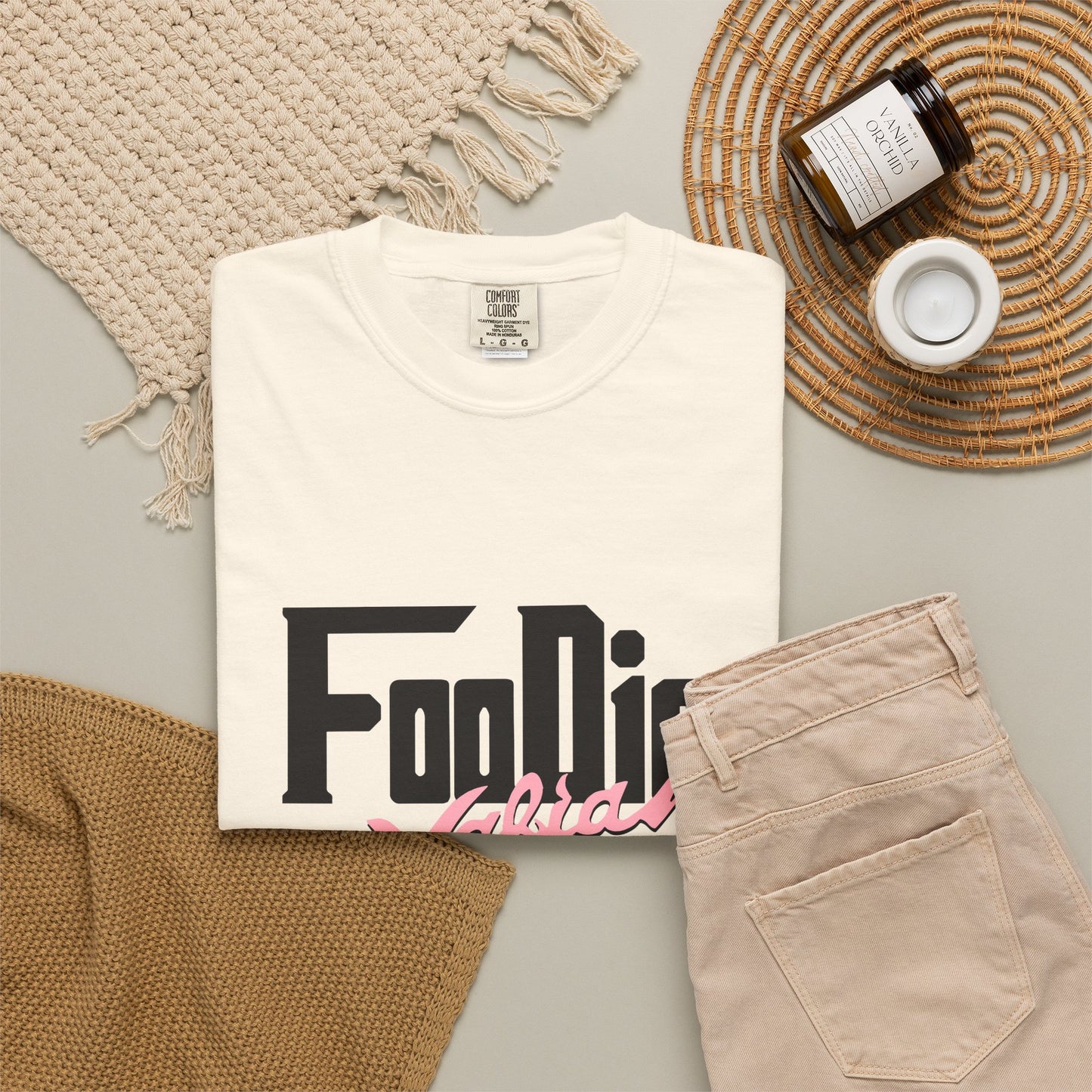 L.O.E.F Foodie Mafia Unisex Tee shirt (Soft Pink)