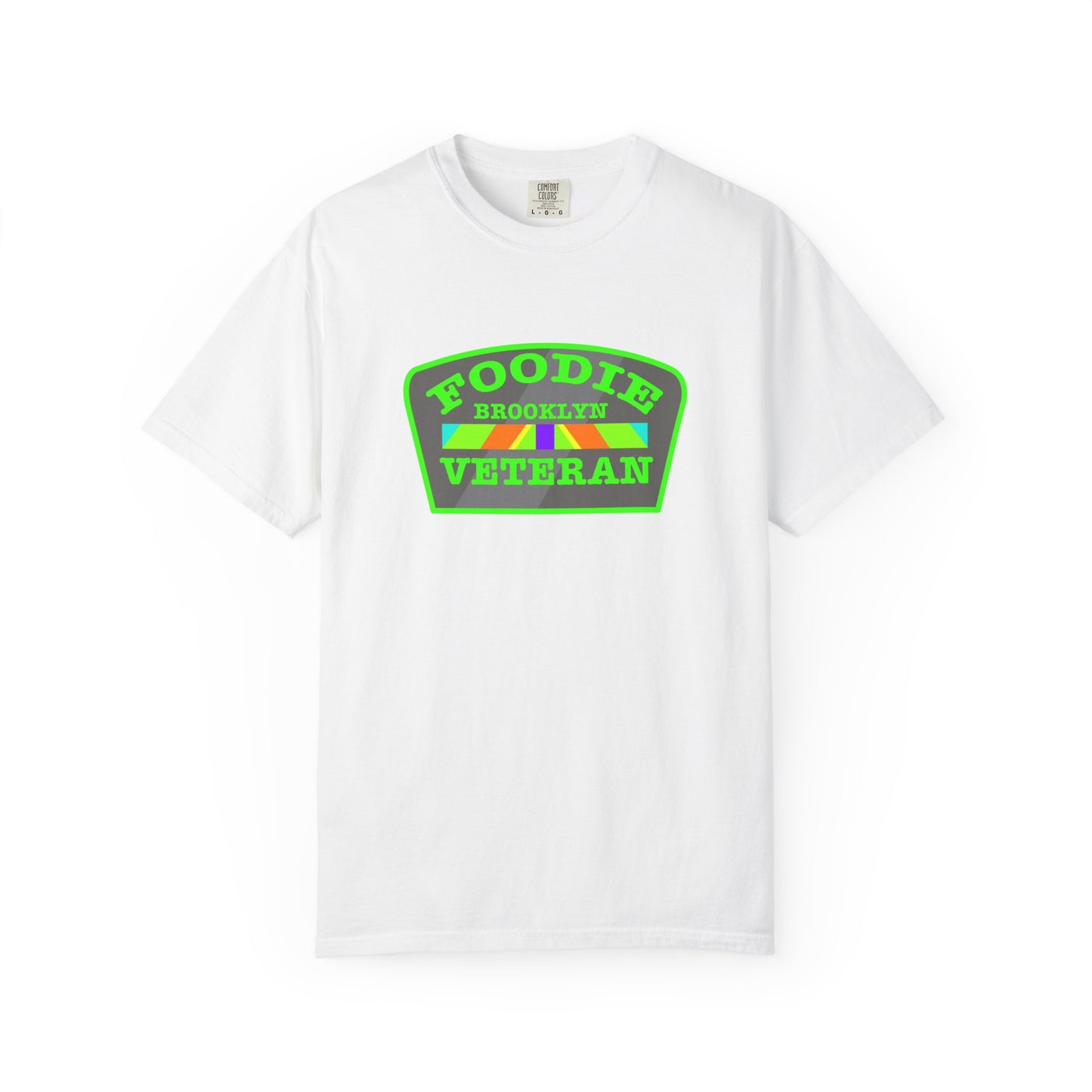 L.O.E.F Foodie Veteran BROOKLYN Unisex Tee Shirt (Neon Green)