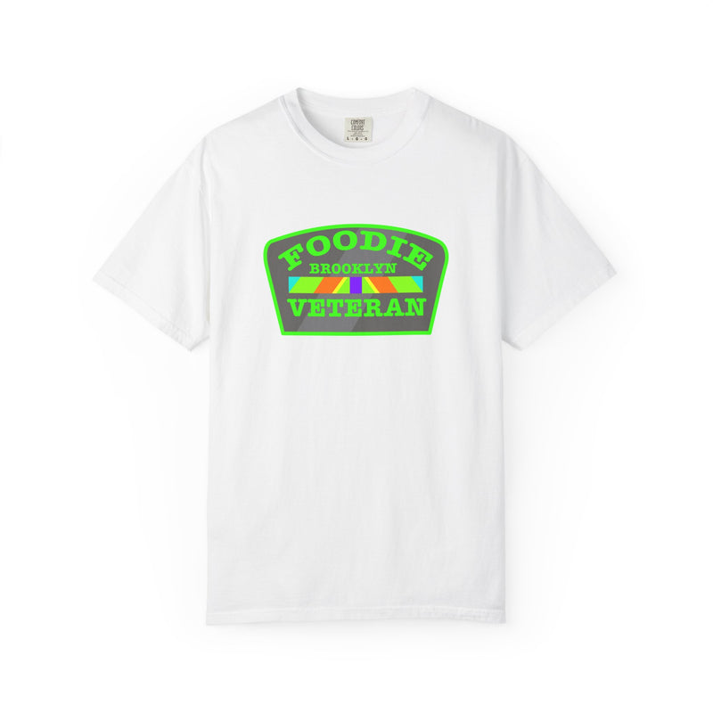L.O.E.F Foodie Veteran BROOKLYN Unisex Tee Shirt (Neon Green)