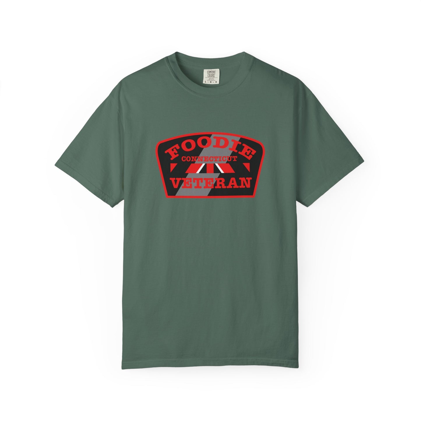 L.O.E.F Foodie Veteran CONNECTICUT Unisex Tee Shirt (Red)
