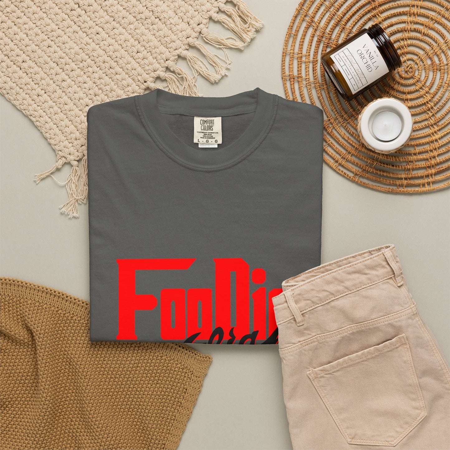 L.O.E.F Red Foodie Mafia Unisex Tee shirt (Black)