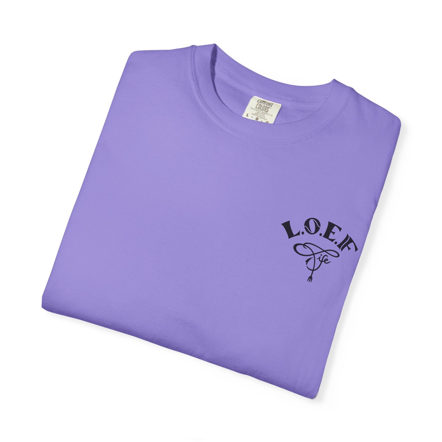 L.O.E.F LIFESTYLE OF EVERYDAY FOODIES Unisex Tee Shirt (Black)