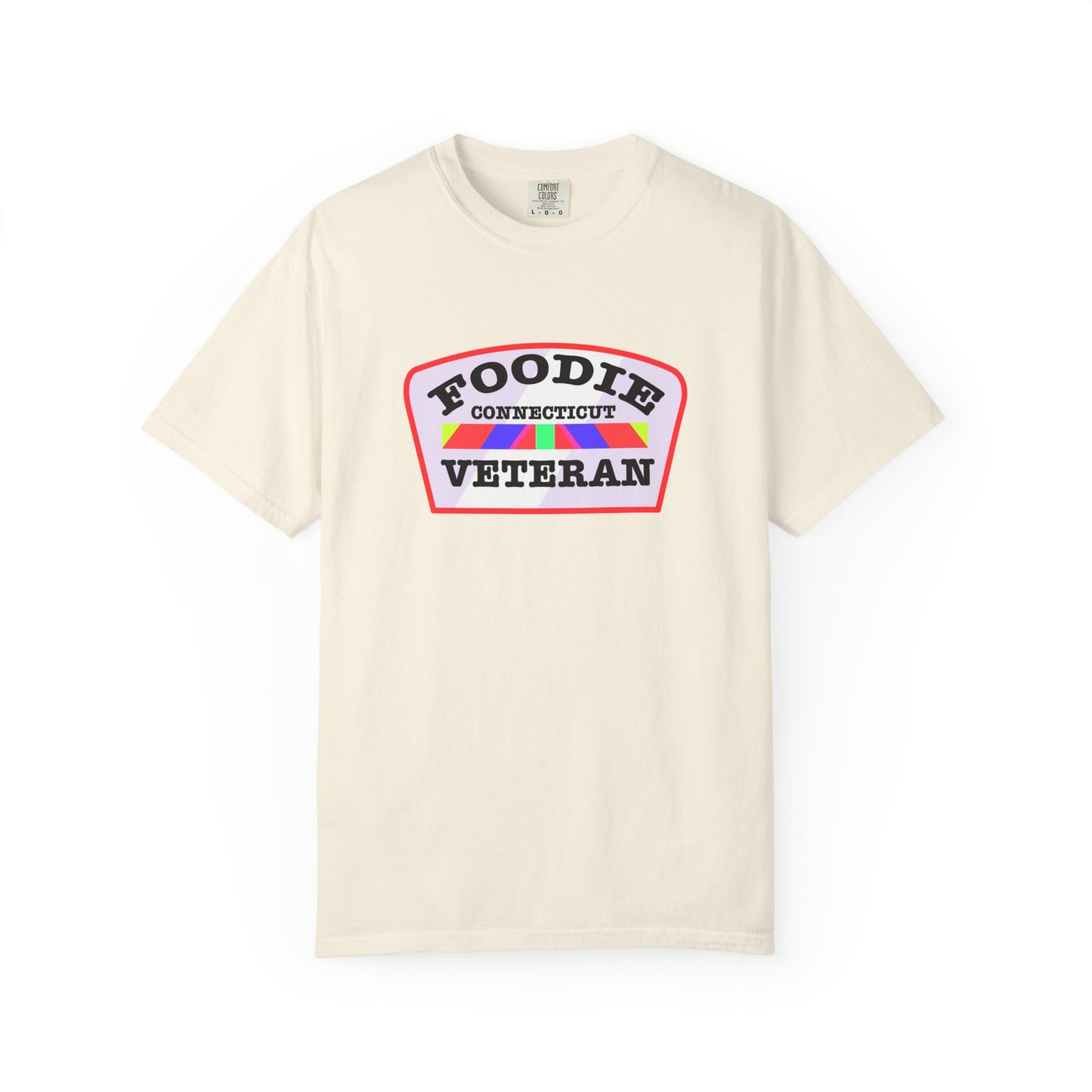 L.O.E.F Foodie Veteran CONNECTICUT Unisex Tee Shirt (Soft Pink)