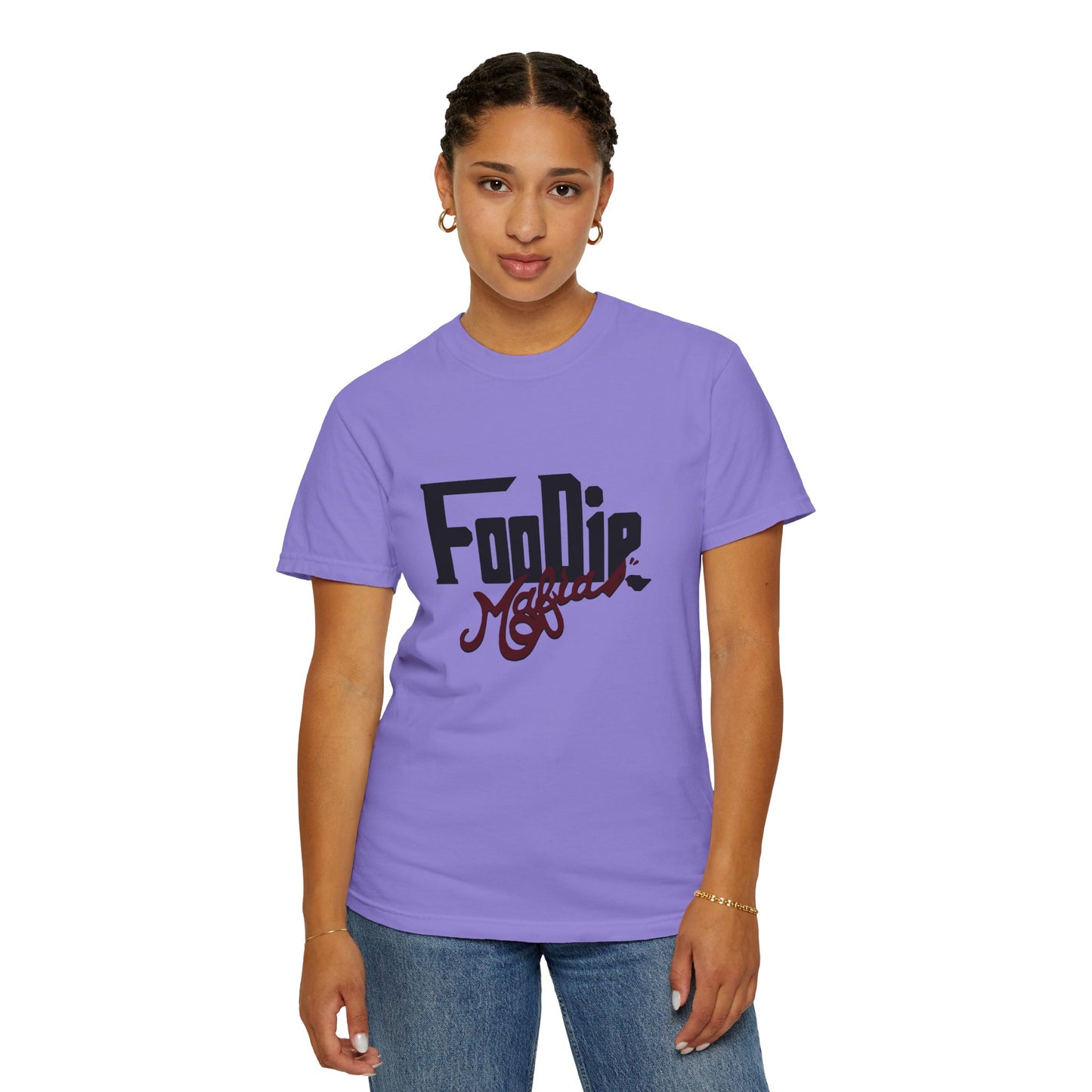 L.O.E.F Foodie Mafia Unisex Tee shirt (Maroon)