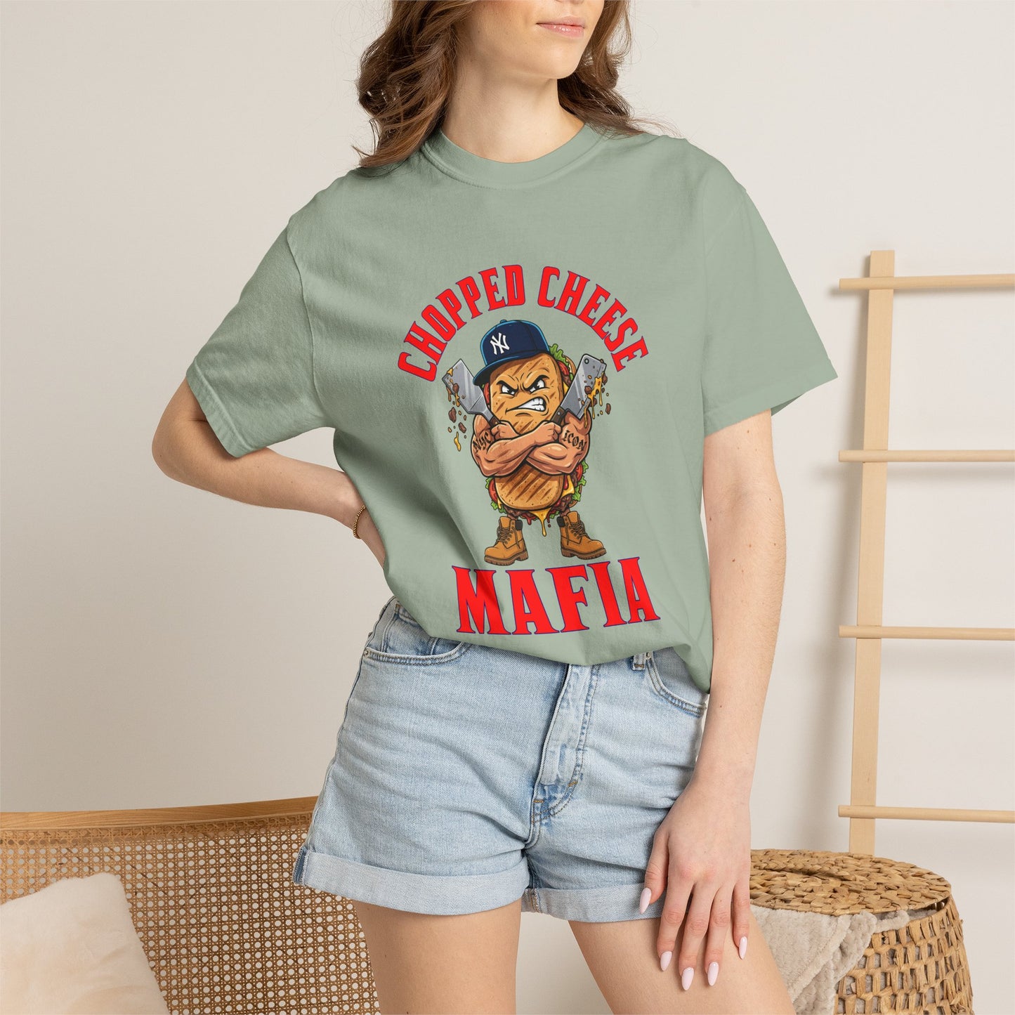 L.O.E.F Mafia Chopped Cheese Unisex Tee Shirt (Red)