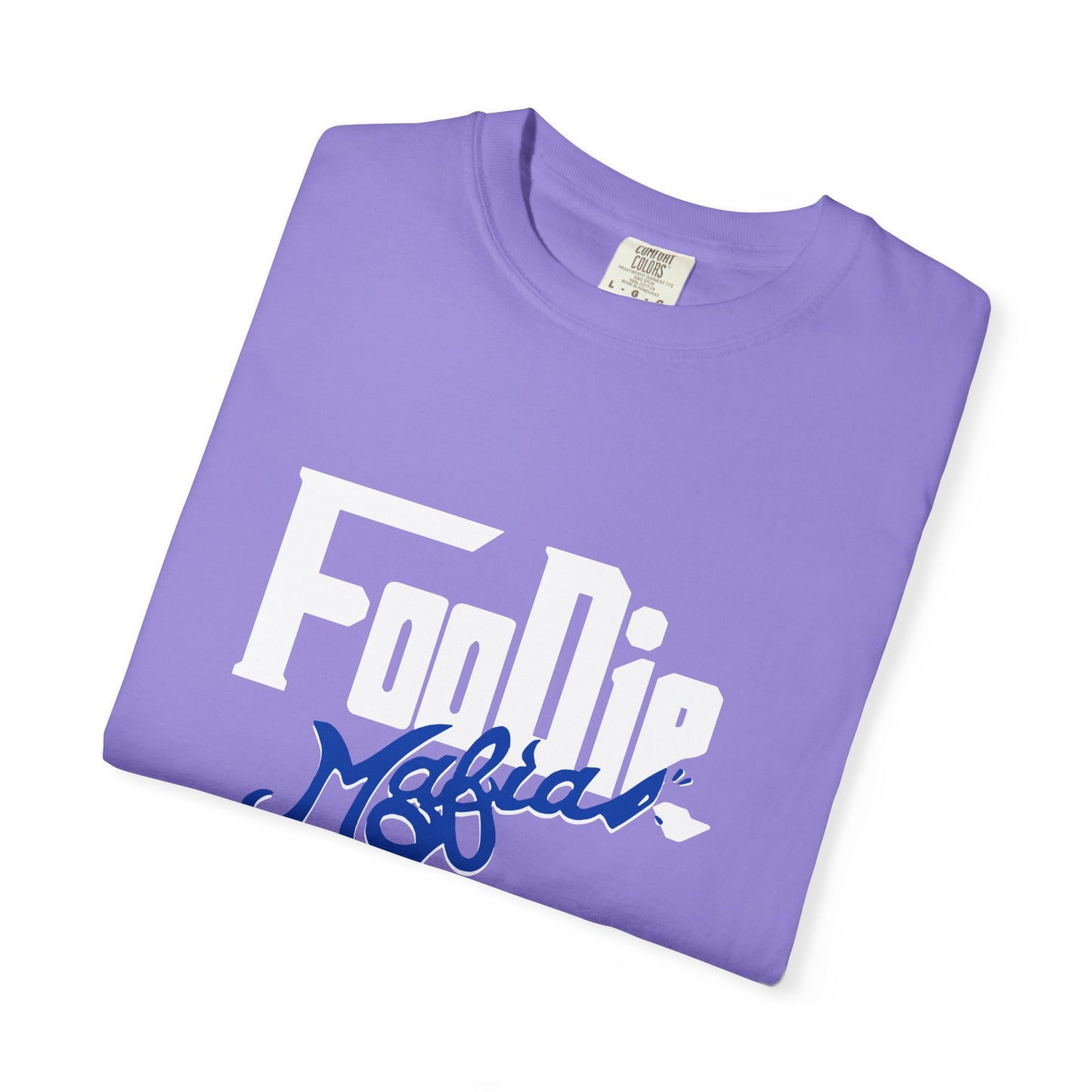 L.O.E.F White Foodie Mafia Unisex Tee shirt (Dark Blue)