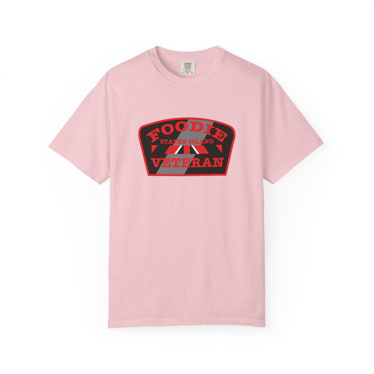 L.O.E.F Foodie Veteran STATEN ISLAND Unisex Tee Shirt (Red)