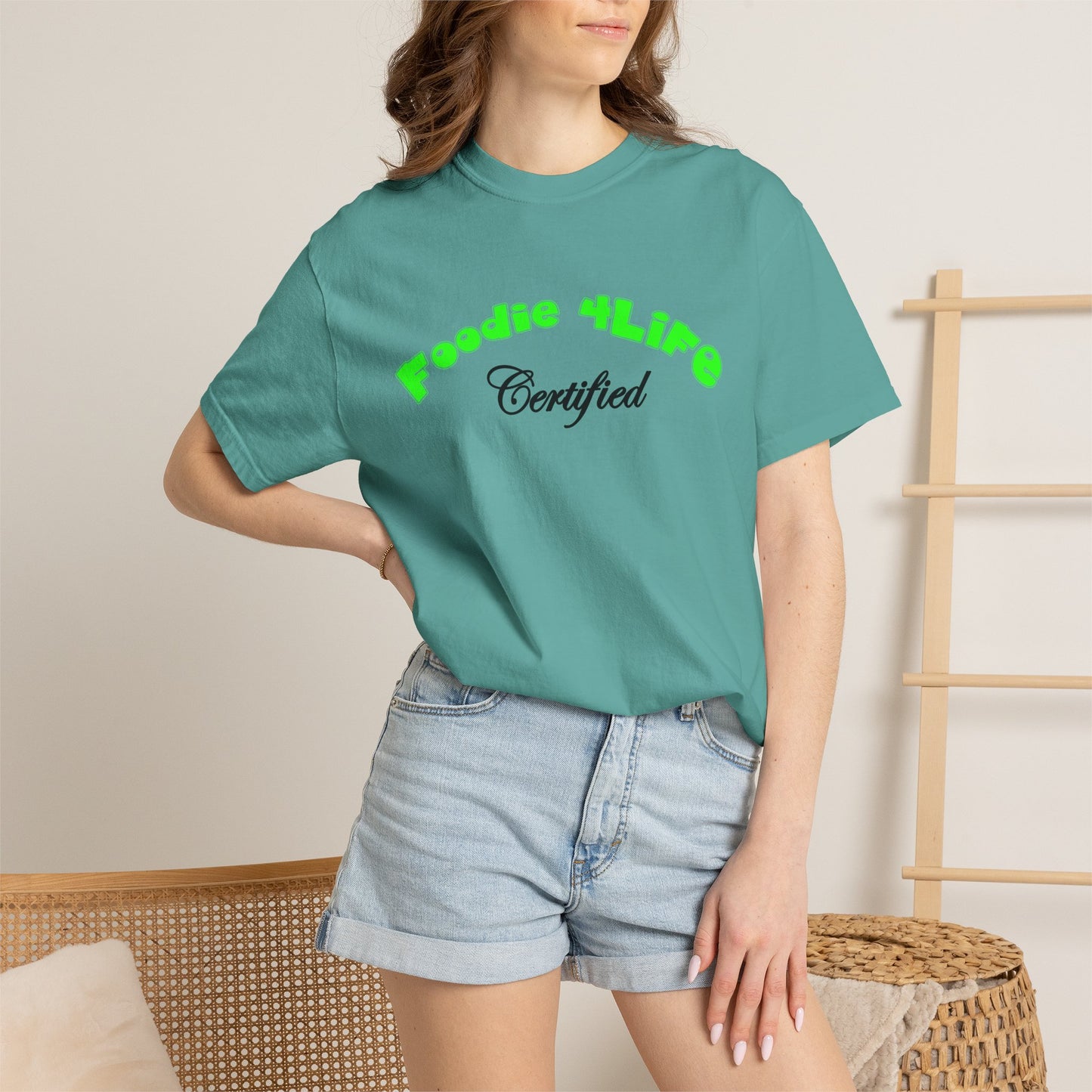 L.O.E.F Foodie 4Life Certified Unisex Tee Shirt (Neon Green)