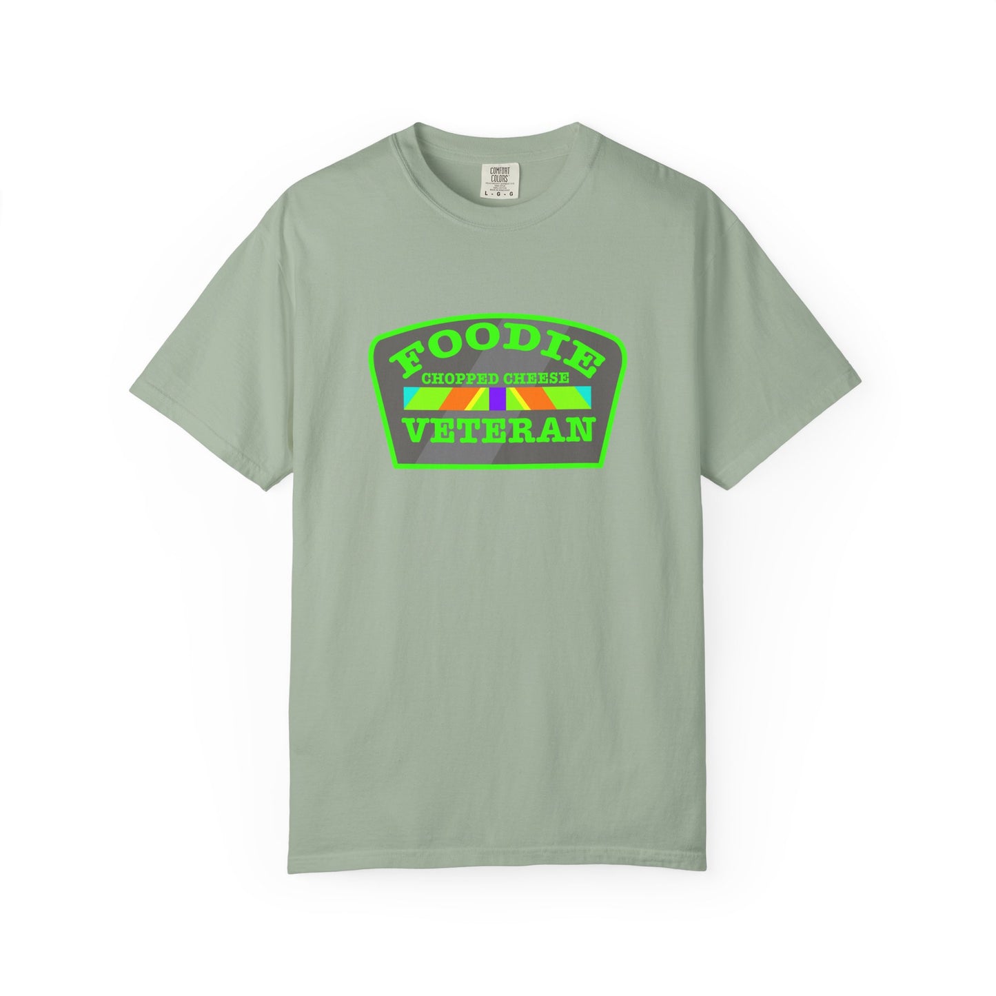 L.O.E.F Foodie Veteran Chopped Cheese Unisex Tee Shirt (Neon Green)