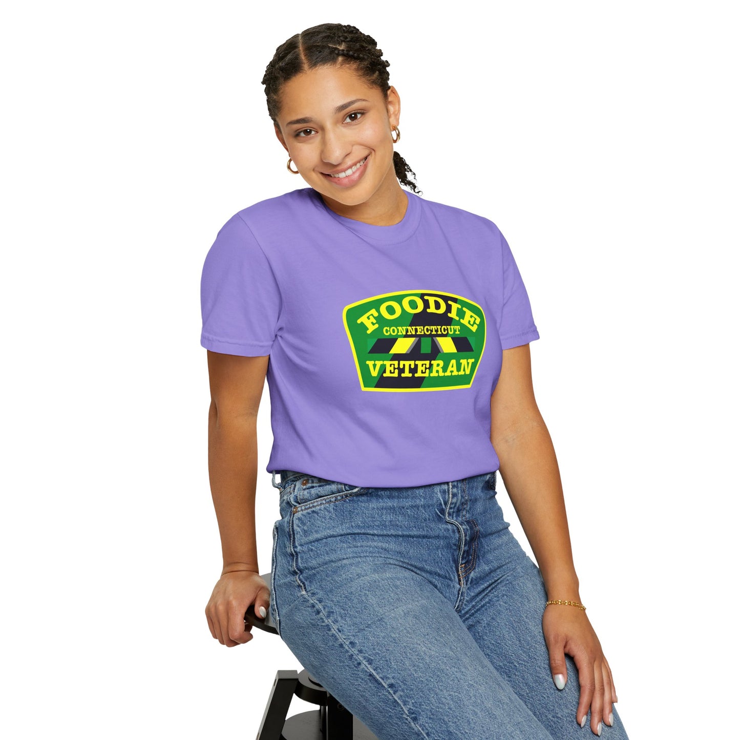 L.O.E.F Foodie Veteran CONNECTICUT Unisex Tee Shirt (Yellow)
