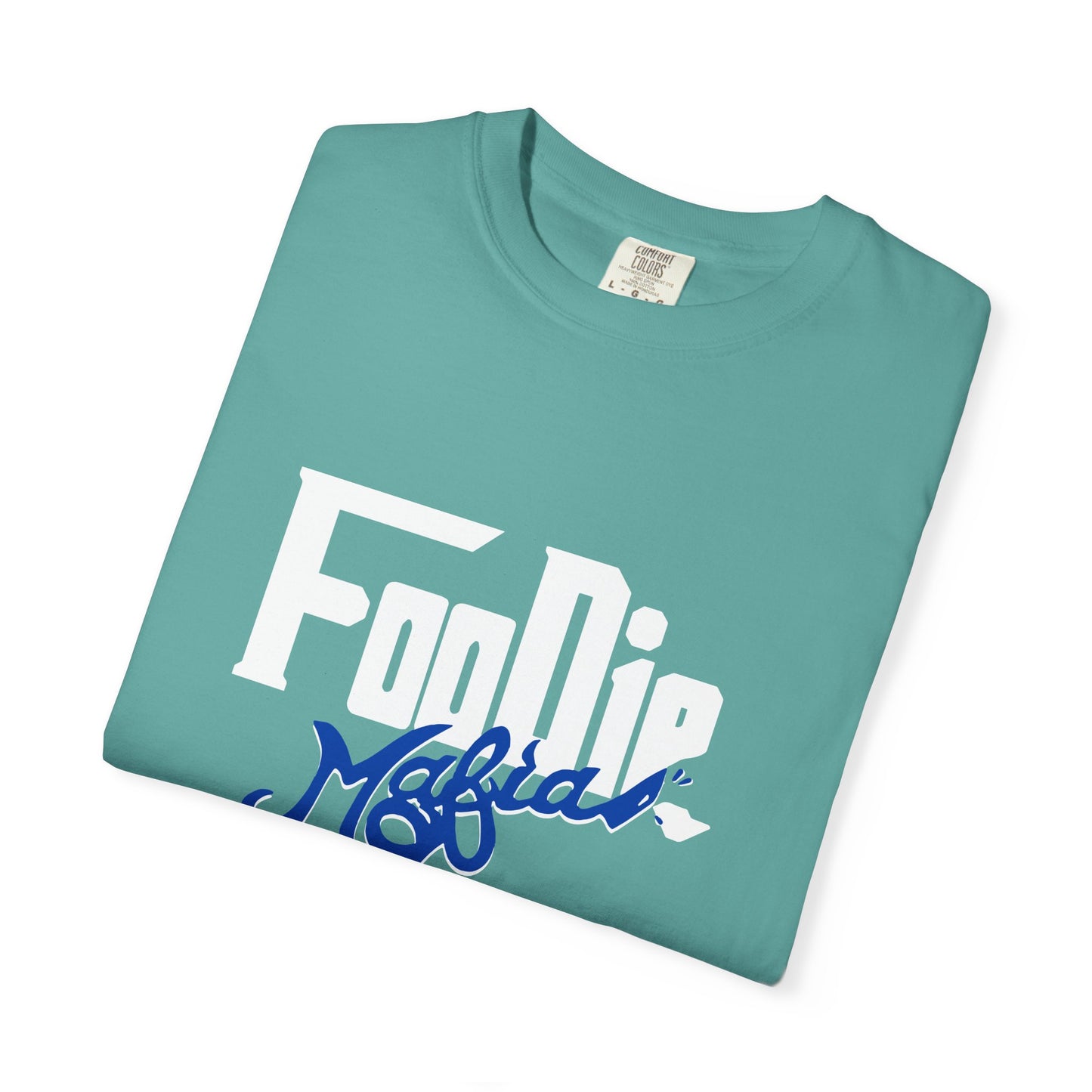 L.O.E.F White Foodie Mafia Unisex Tee shirt (Dark Blue)