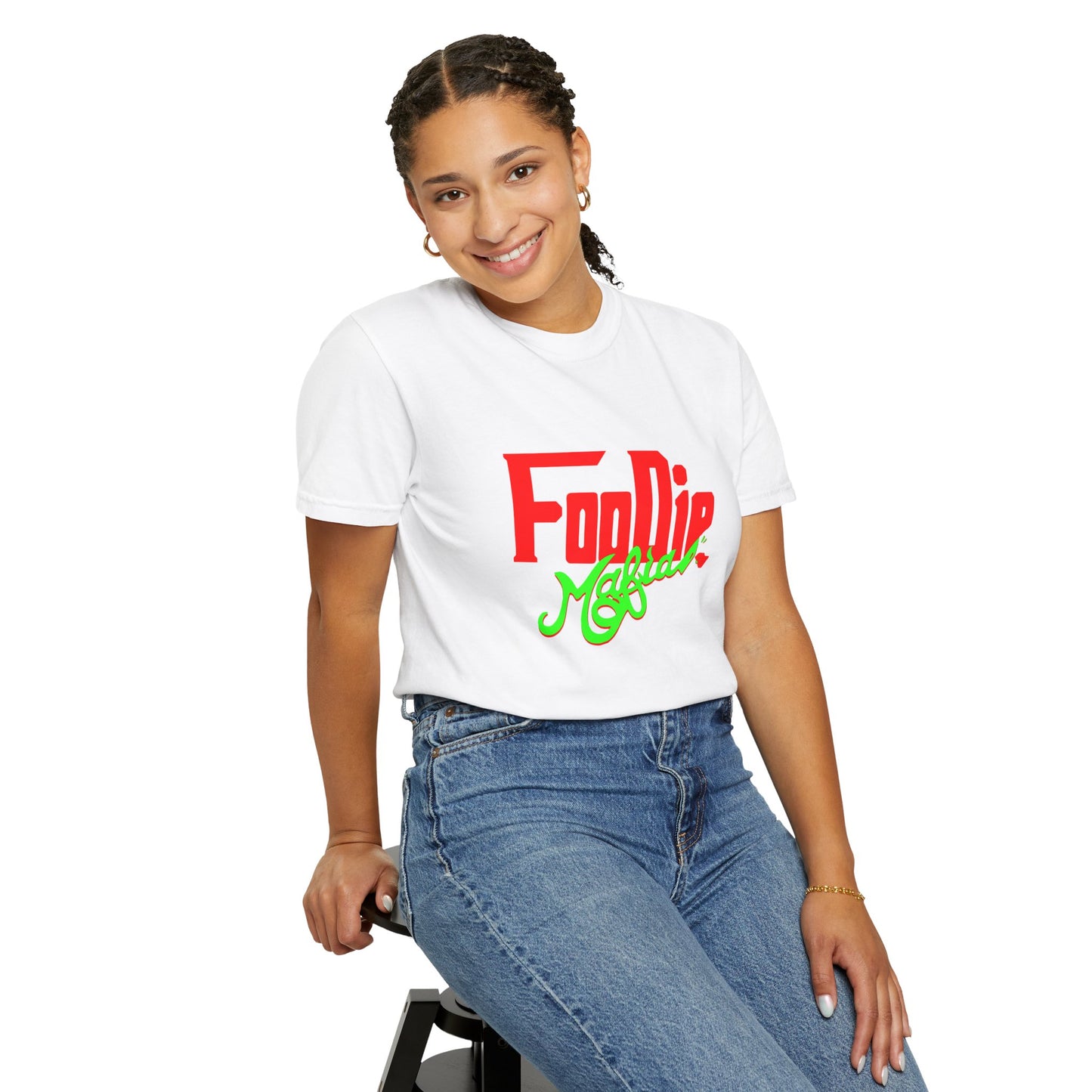 L.O.E.F Red Foodie Mafia Unisex Tee Shirt (Neon Green)