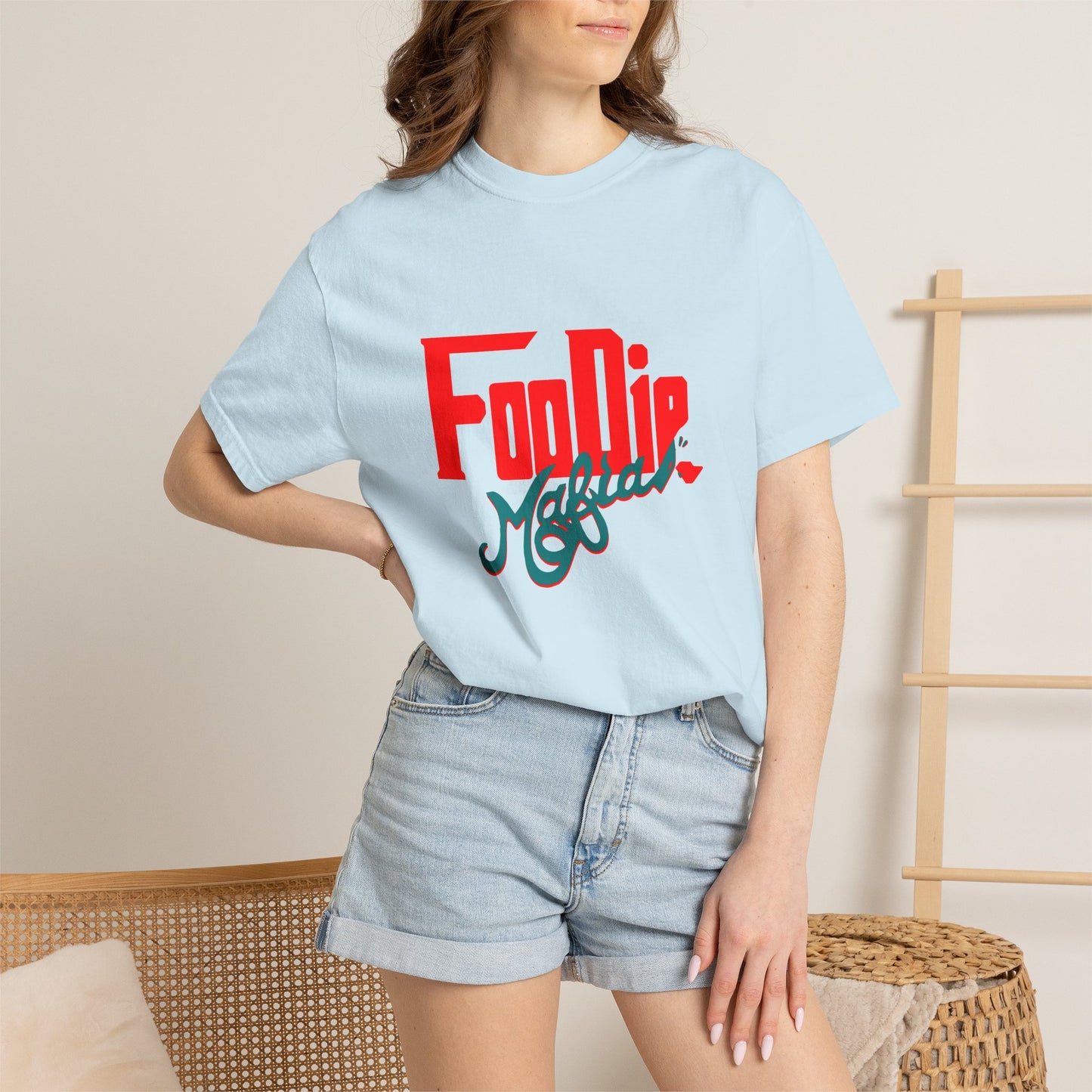 L.O.E.F Red Foodie Mafia Unisex Tee Shirt (Teal)