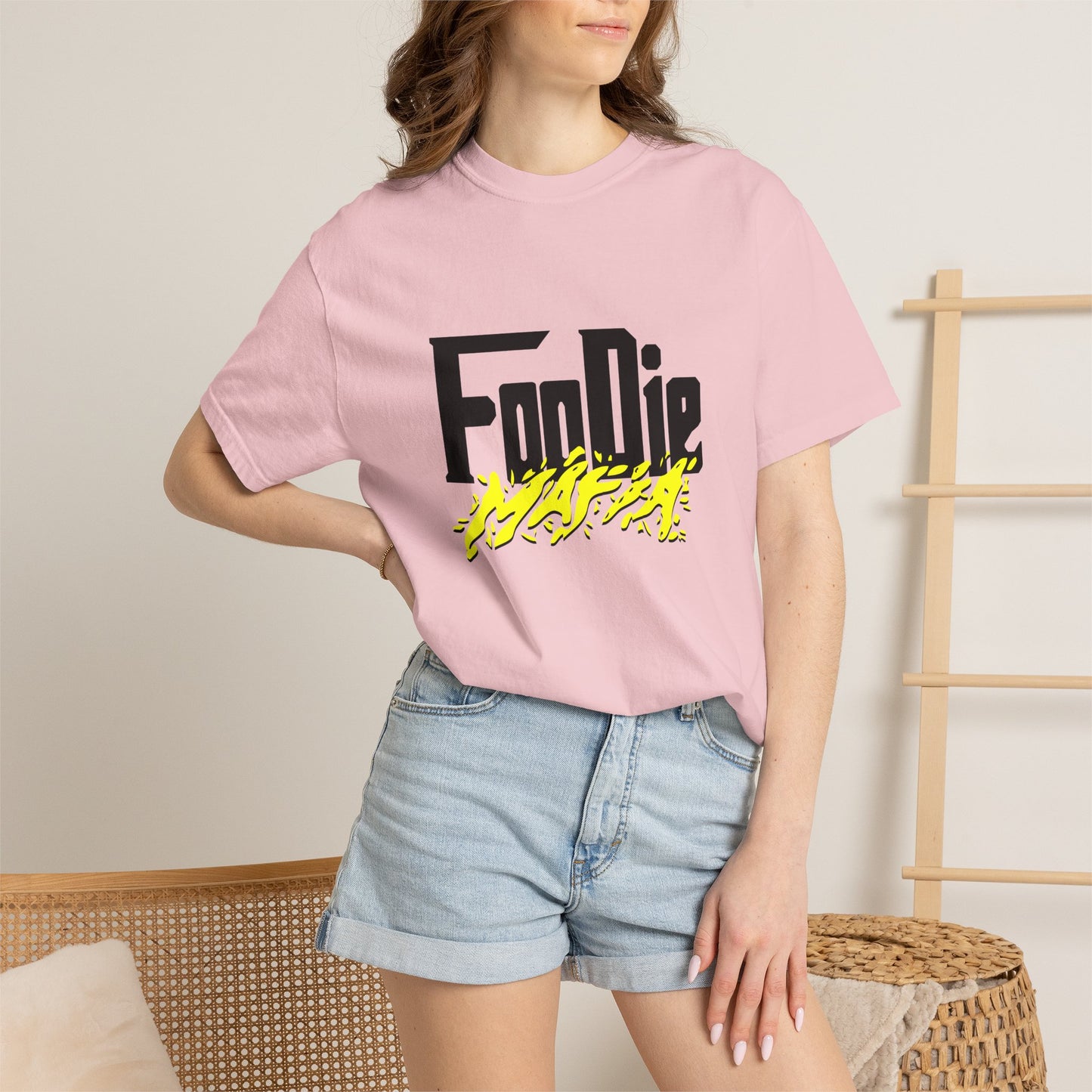 L.O.E.F Foodie Mafia Unisex Tee Shirt (Bright Yellow)