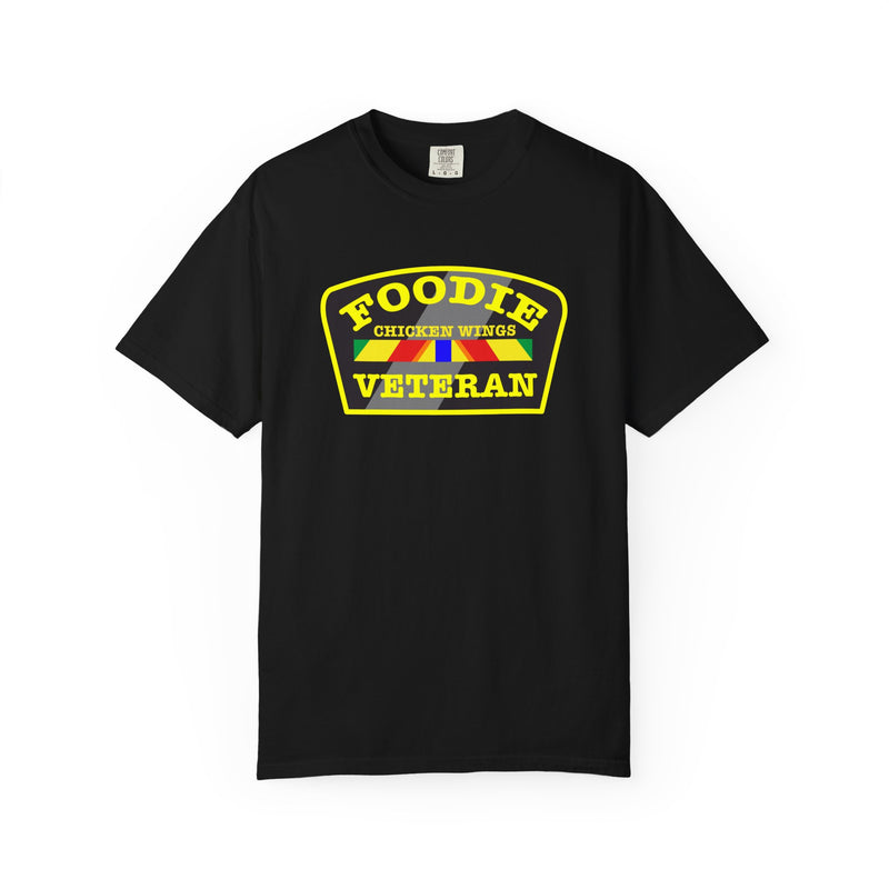 L.O.E.F Foodie Veteran CHICKEN WINGS Unisex Tee Shirt (Yellow)