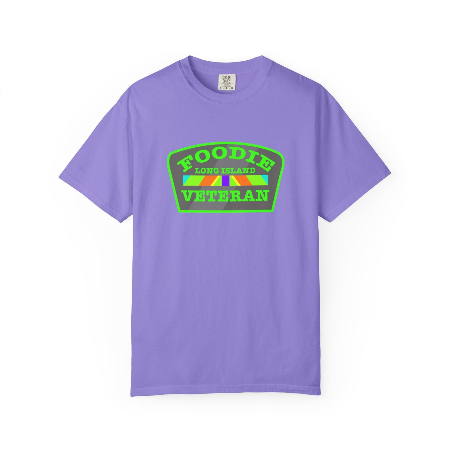 L.O.E.F Foodie Veteran Long Island Unisex Tee Shirt (Neon Green)
