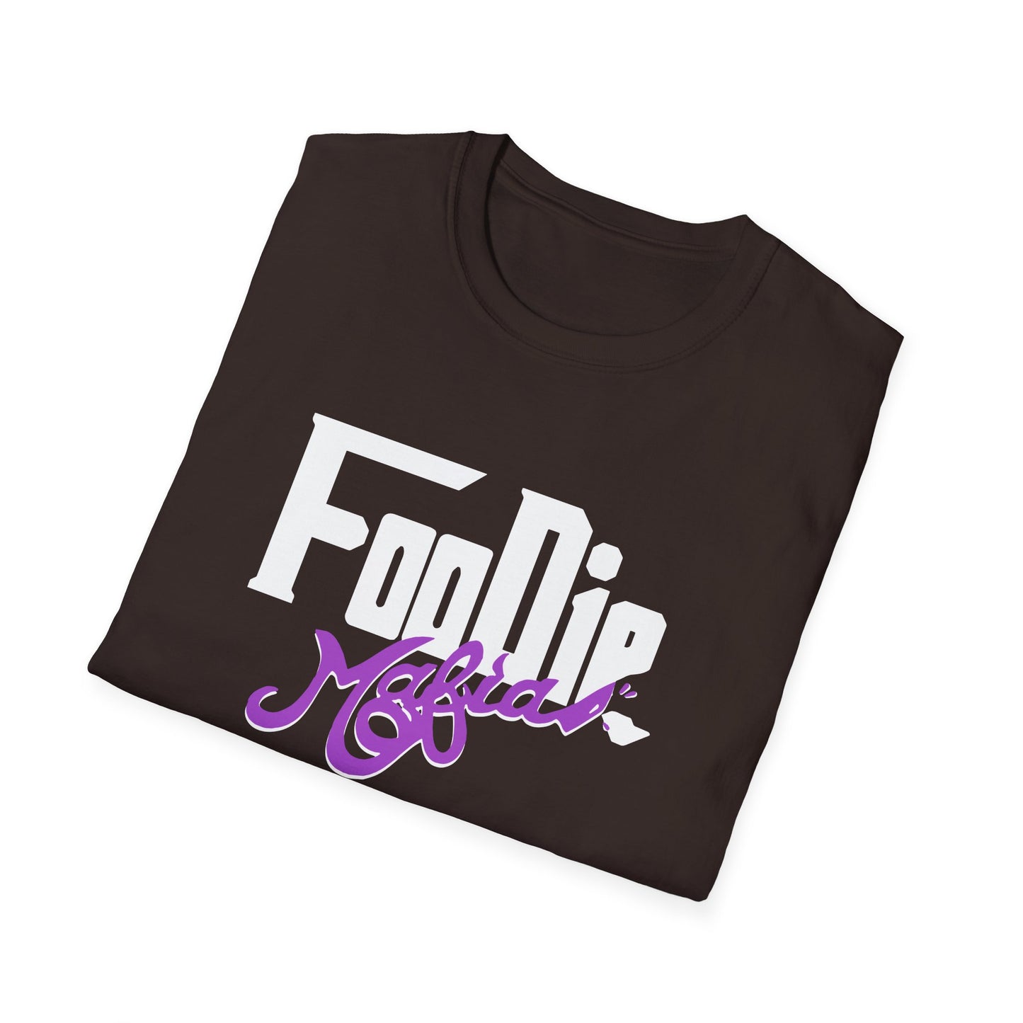 L.O.E.F White Foodie Mafia Unisex Tee Shirt  (Purple)
