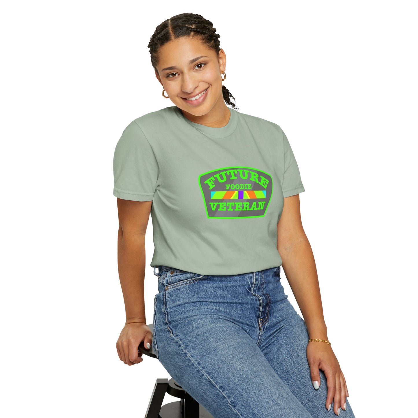 L.O.E.F Future Foodie Veteran Tee Shirt  (Neon Green)