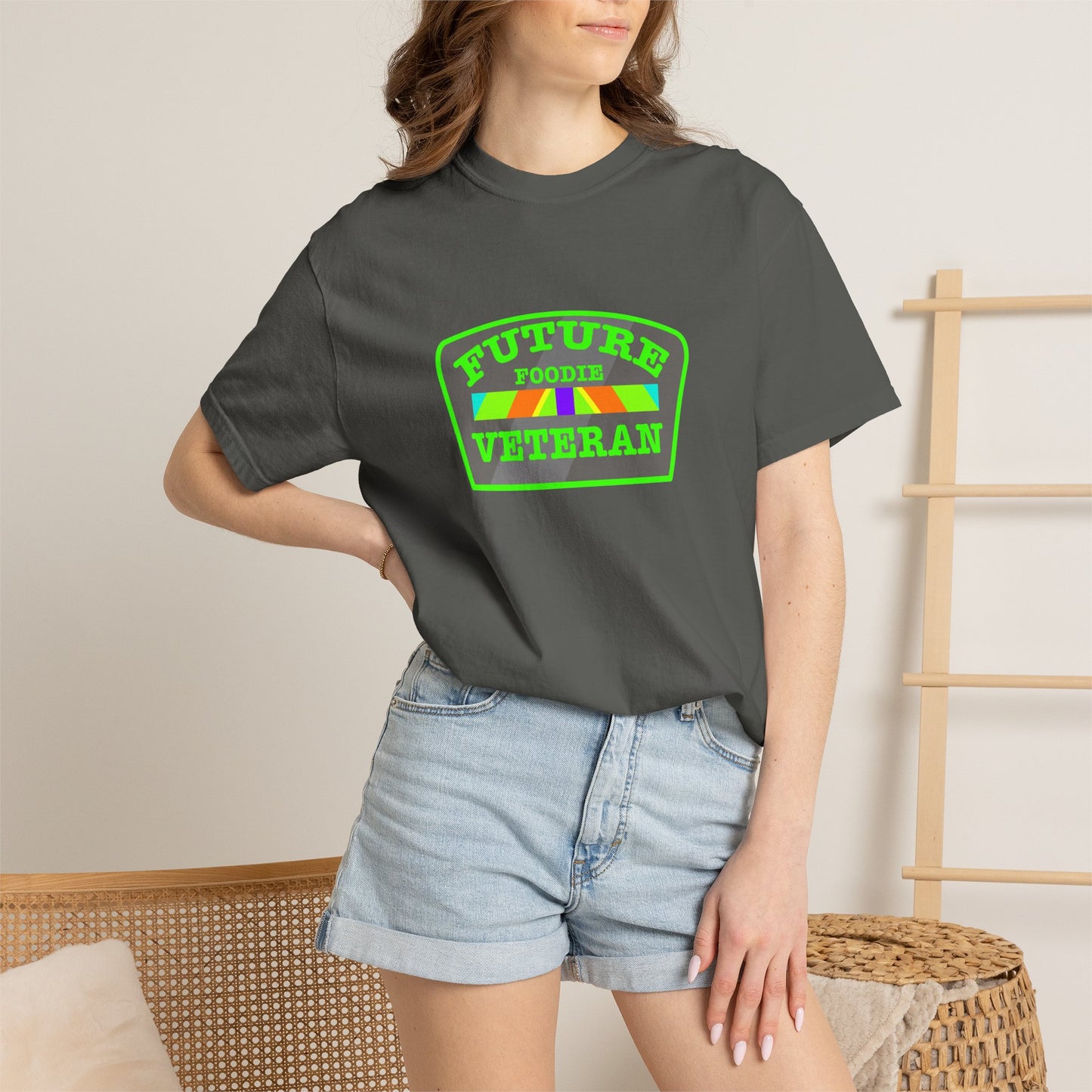 L.O.E.F Future Foodie Veteran Tee Shirt  (Neon Green)