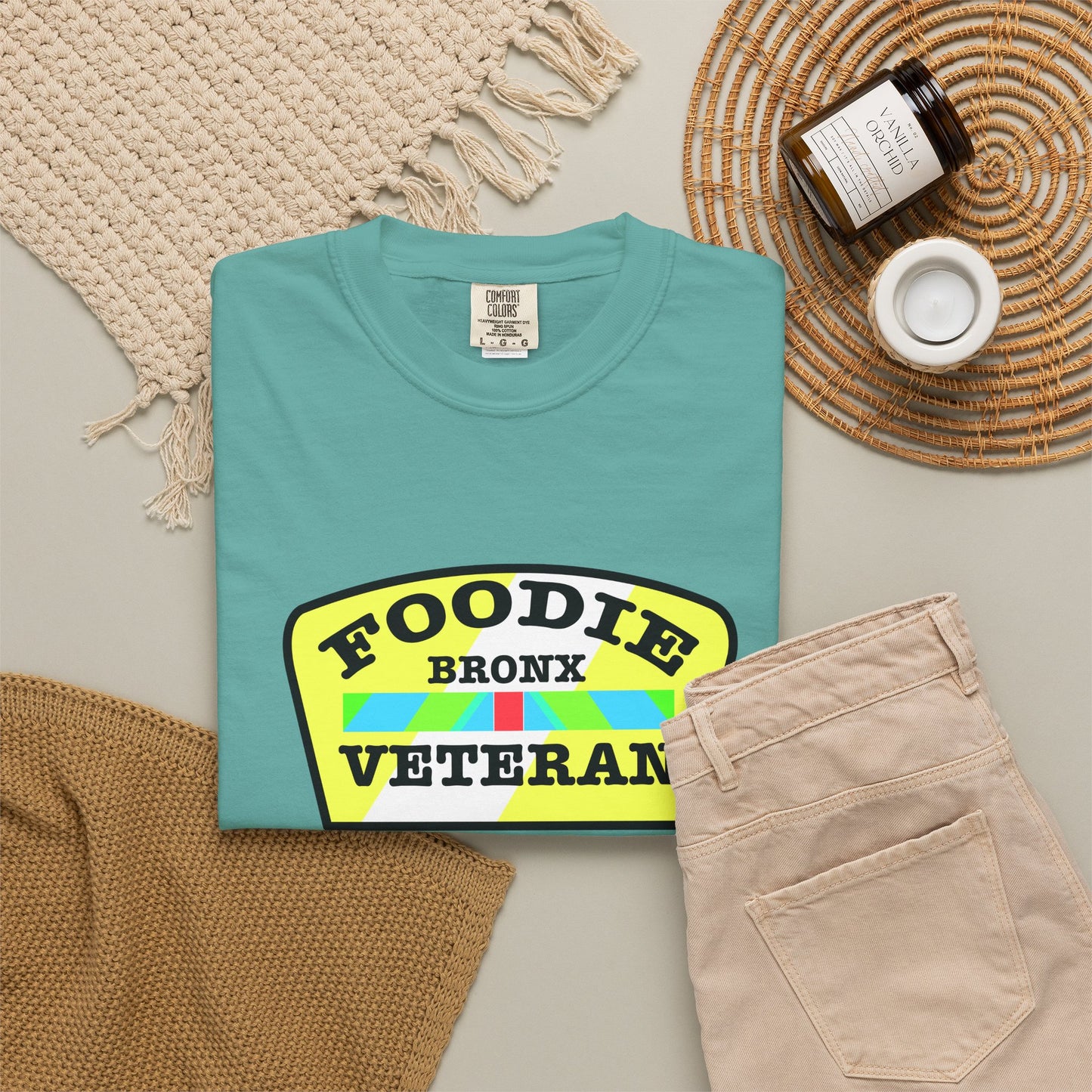 L.O.E.F Foodie Veteran Bronx Unisex Tee Shirt (Yellow)