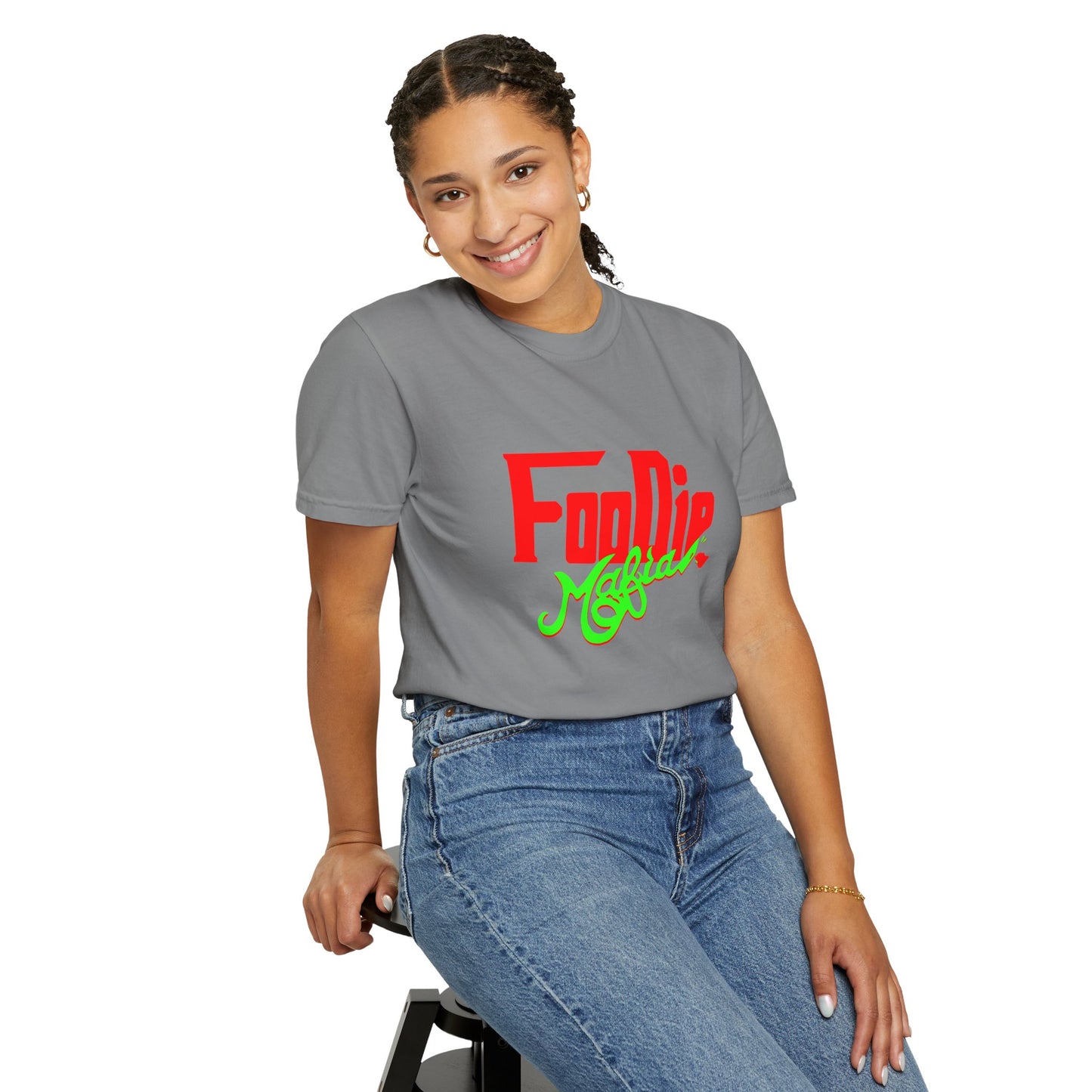 L.O.E.F Red Foodie Mafia Unisex Tee Shirt (Neon Green)