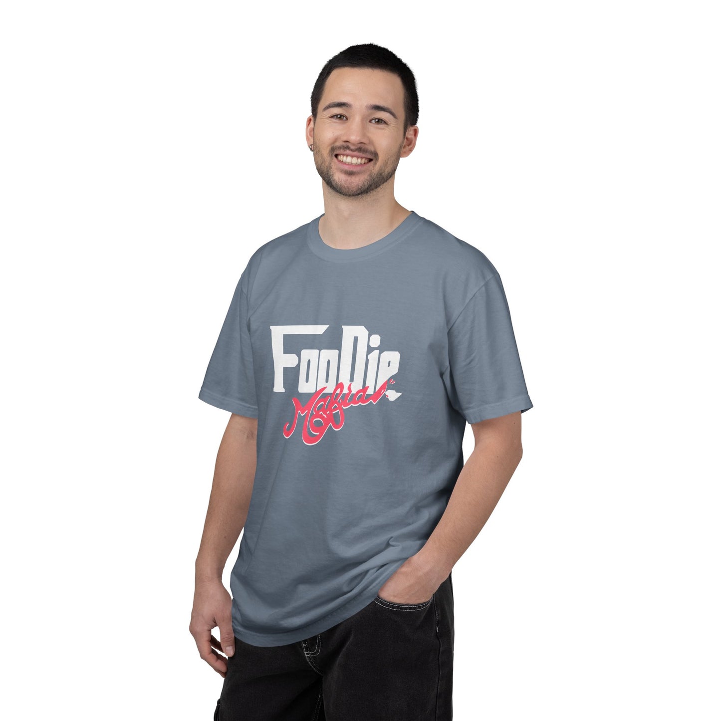L.O.E.F White Foodie Mafia Unisex Tee shirt (Fiery Red)