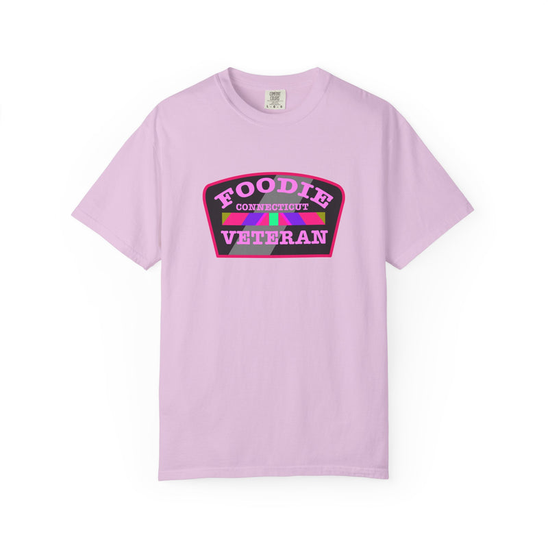 L.O.E.F Foodie Veteran CONNECTICUT Unisex Tee Shirt (Pink)